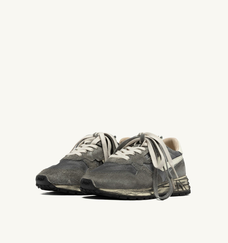 AUTRY REELWIND SUPER VINTAGE SNEAKERS IN WHITE AND BLACK SUEDE AND NYLON outlook