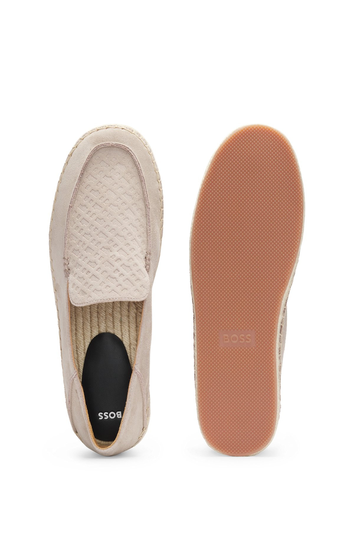 SUEDE ESPADRILLES WITH MONOGRAMMED VAMP - 4