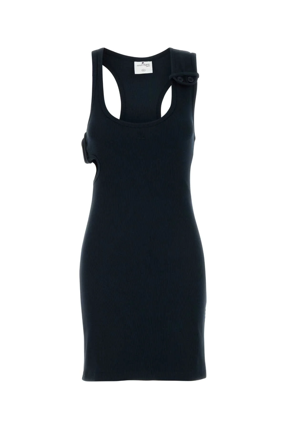 Courreges Women Black Cotton Mini Dress - 1
