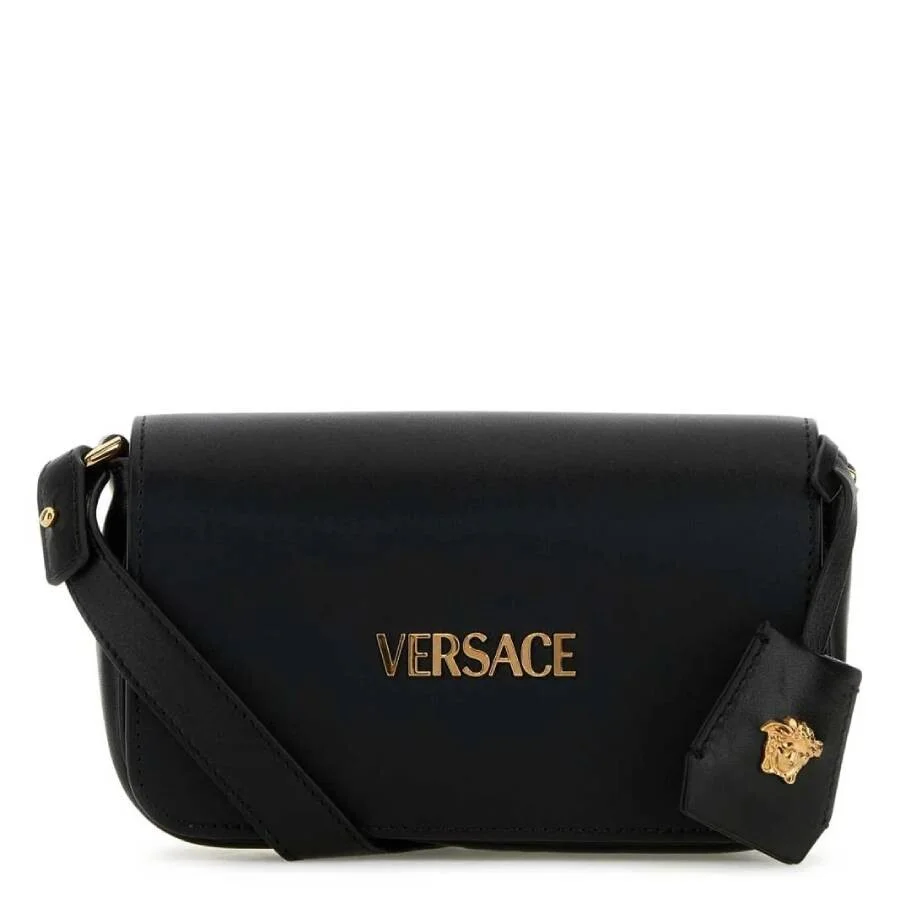 Versace Tag Foldover Top Mini Shoulder Bag - 1