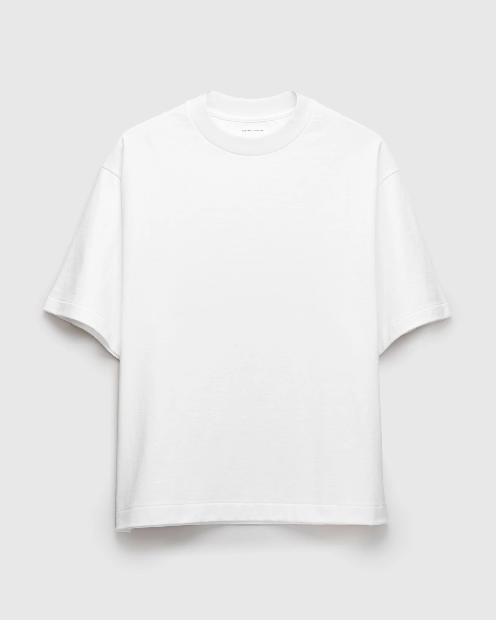 Suvin Supima Tube Half Sleeve T-Shirt in Off White - 1
