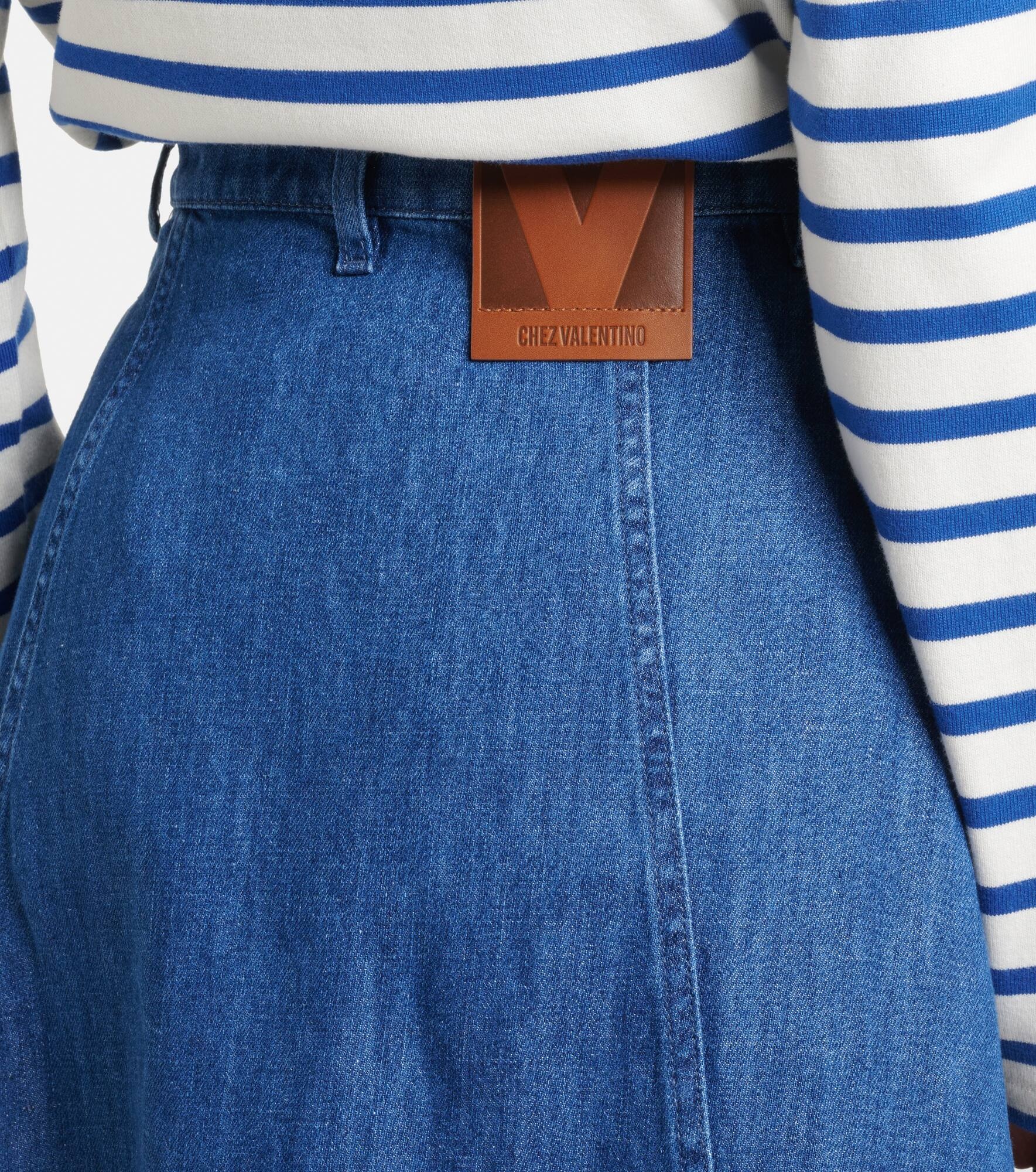 Denim midi skirt - 6