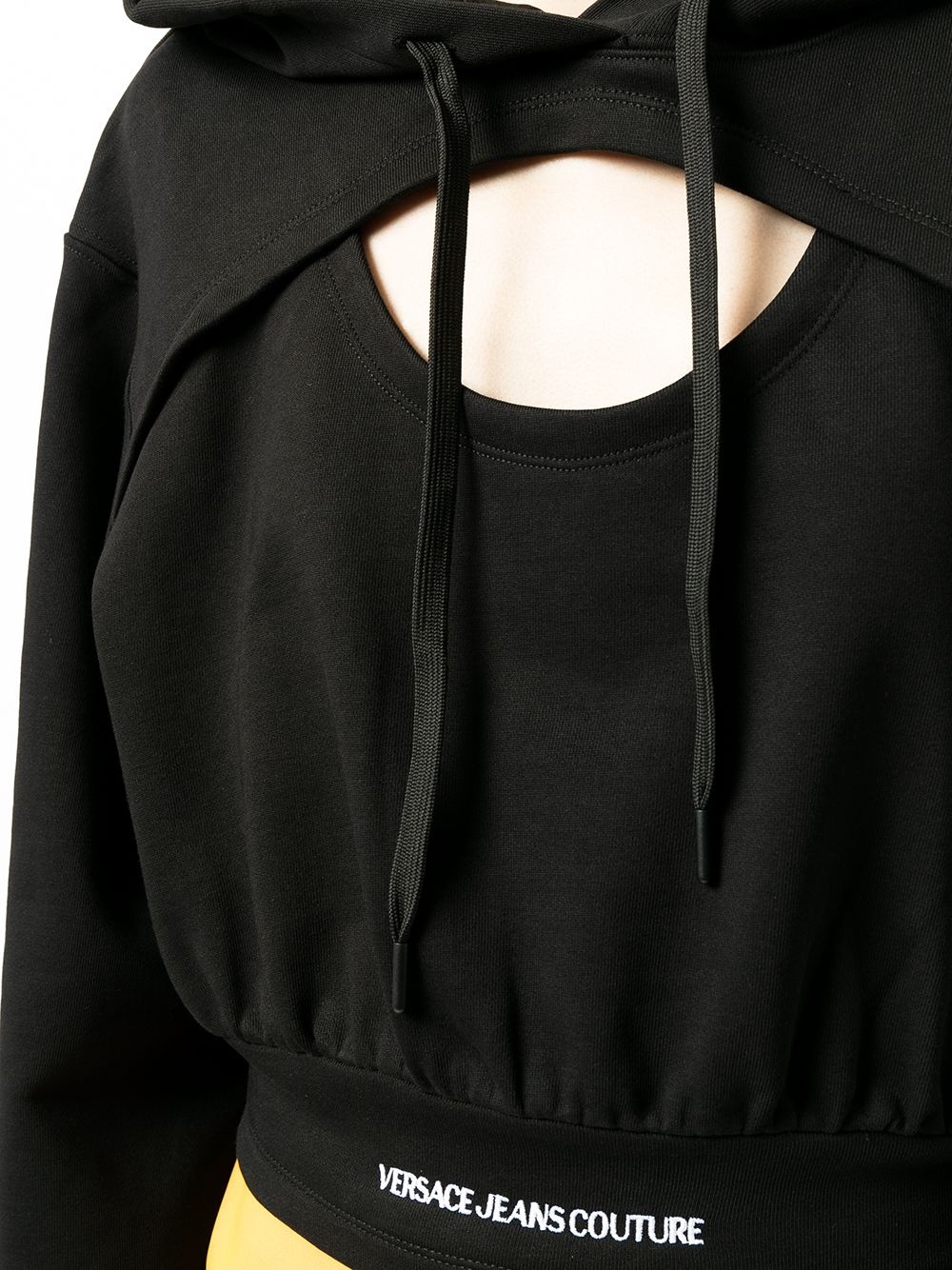 logo-waistband cut-out hoodie - 5