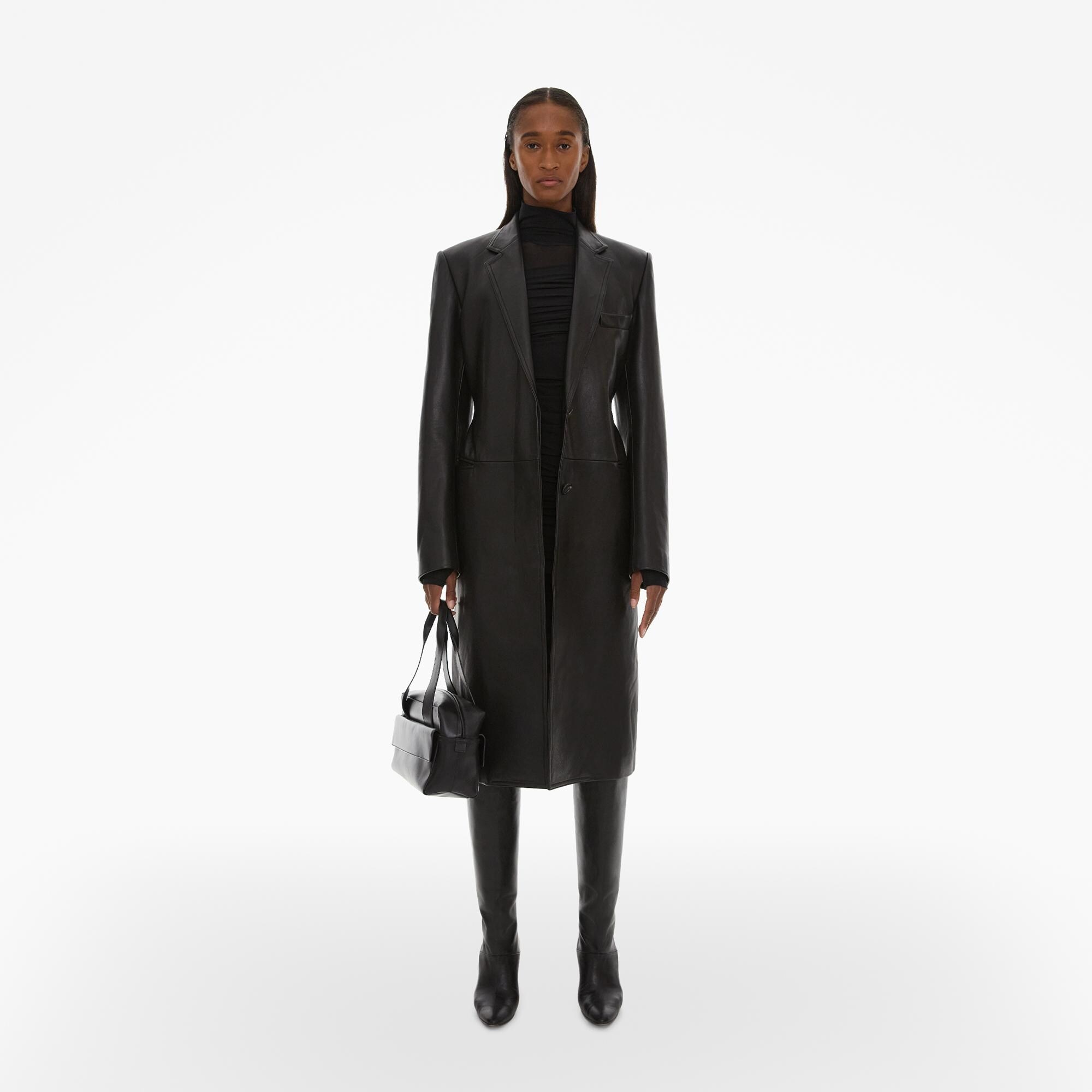 TAILORED LEATHER COAT - 2