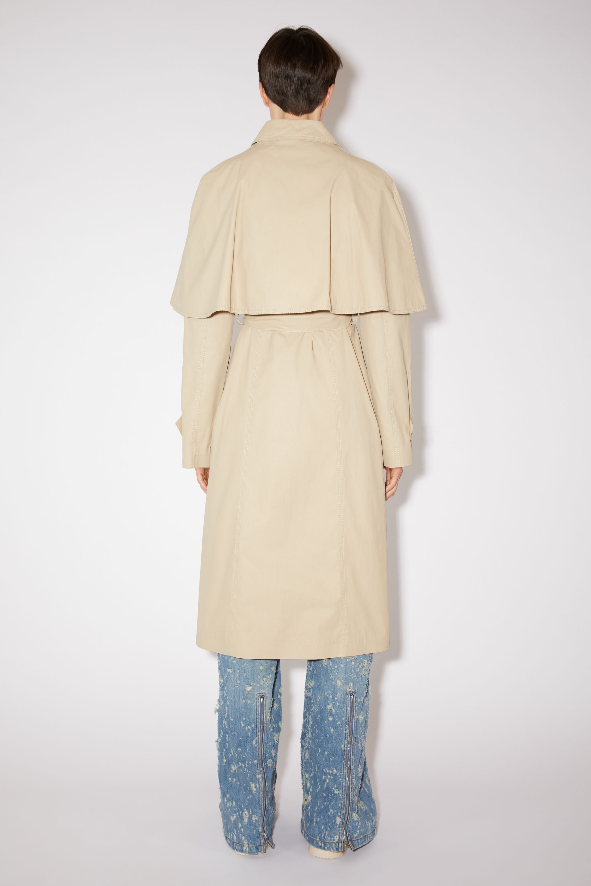 Belted trench coat - Light beige - 3