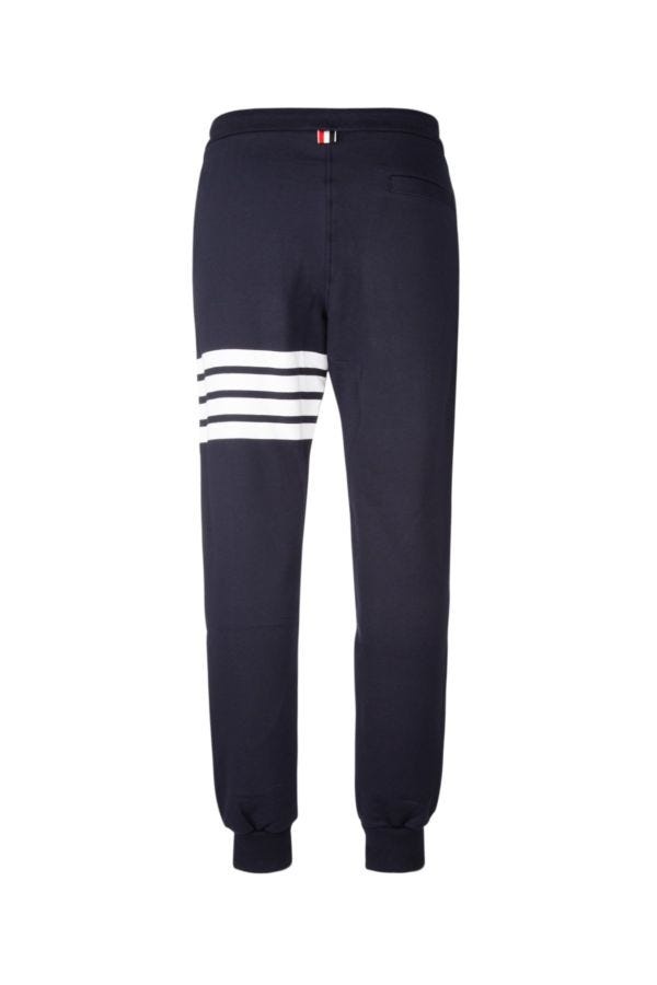 Navy blue cotton joggers - 2