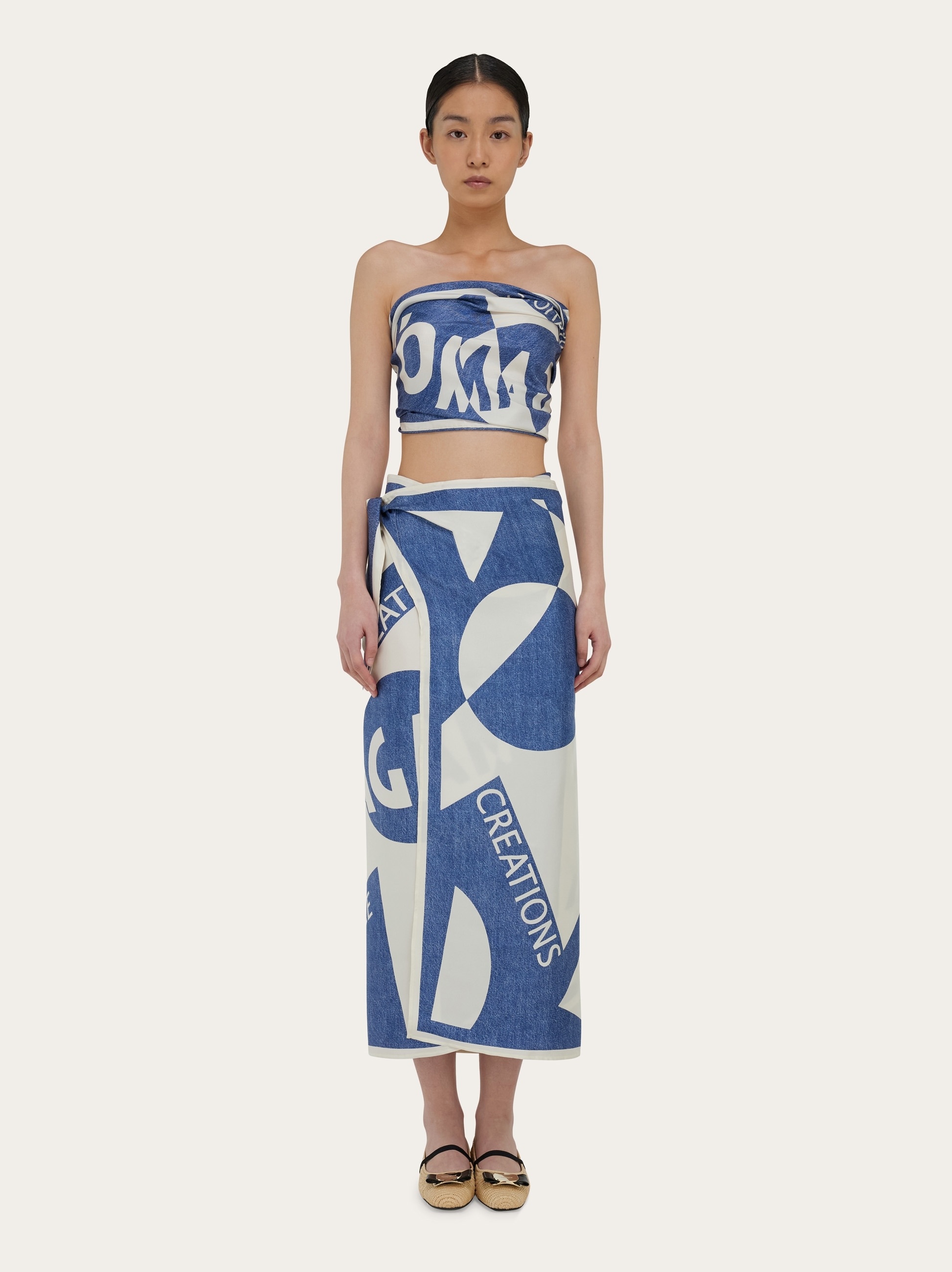 Venna logo sarong skirt - 5