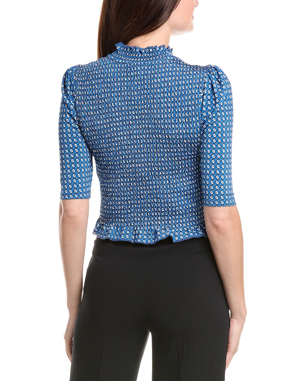 Sandro Smocked Crop Top - 2