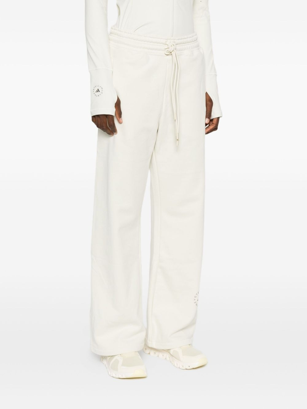 drawstring cotton track pants - 3