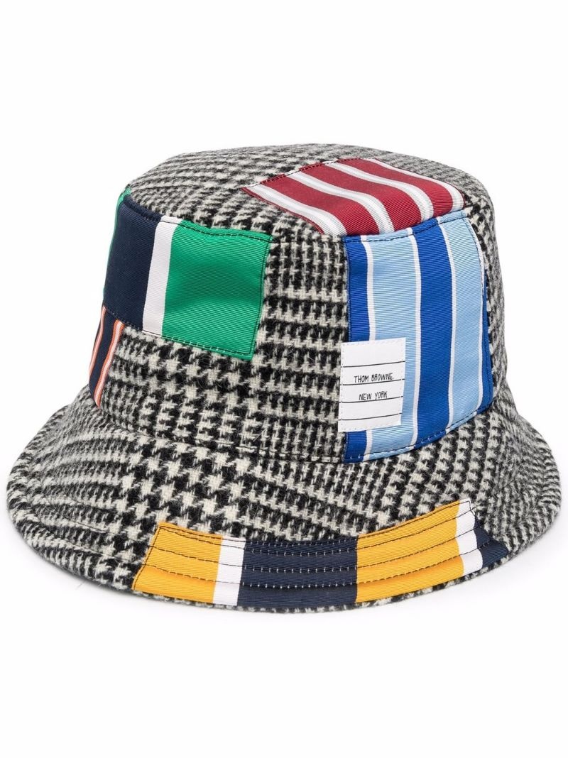 Thom Browne patchwork-detail bucket hat | REVERSIBLE