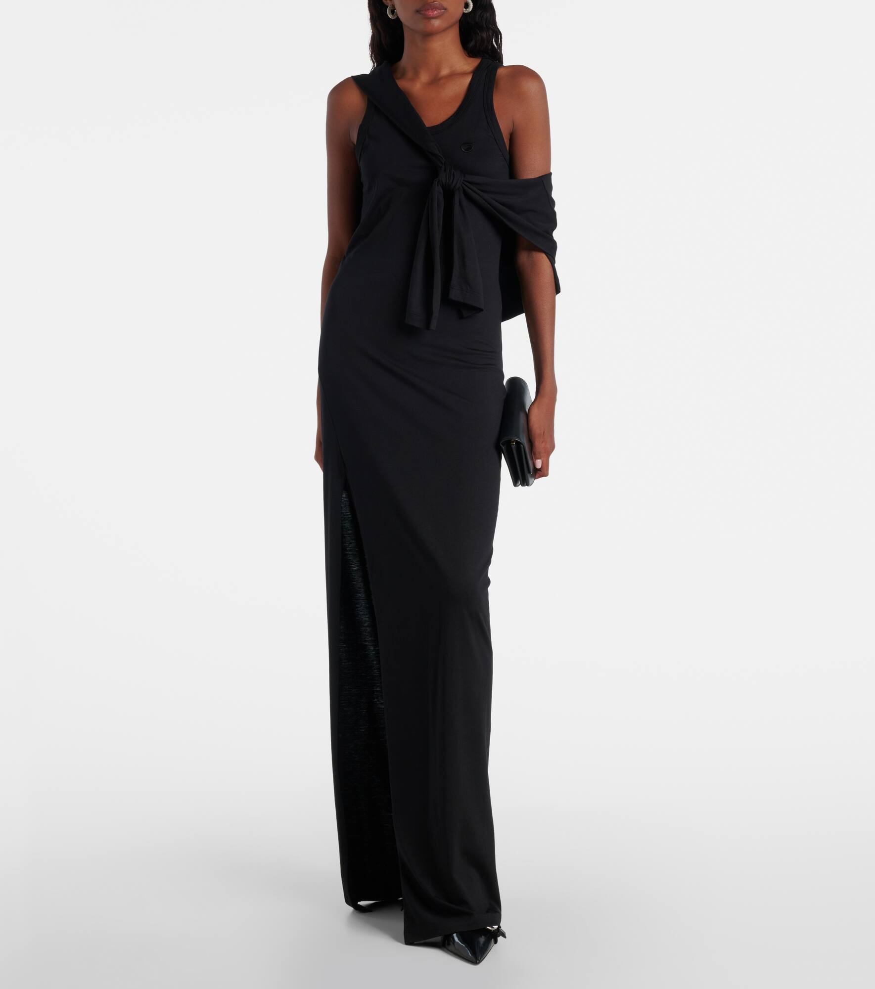 Layered cotton-blend jersey maxi dress - 2