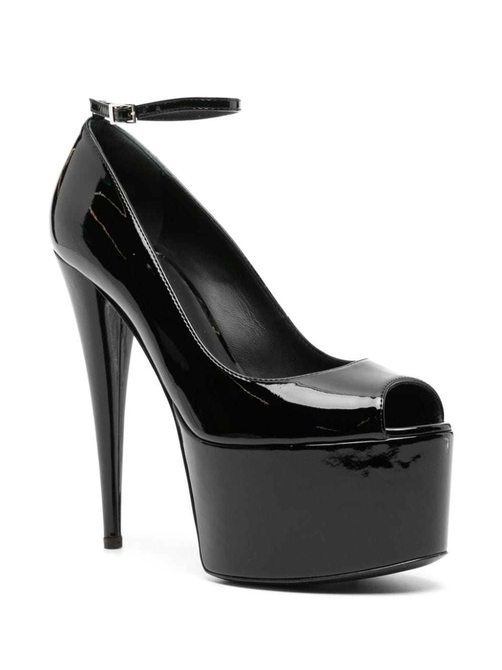 Aida 150mm patent peep-toe pumps - 2