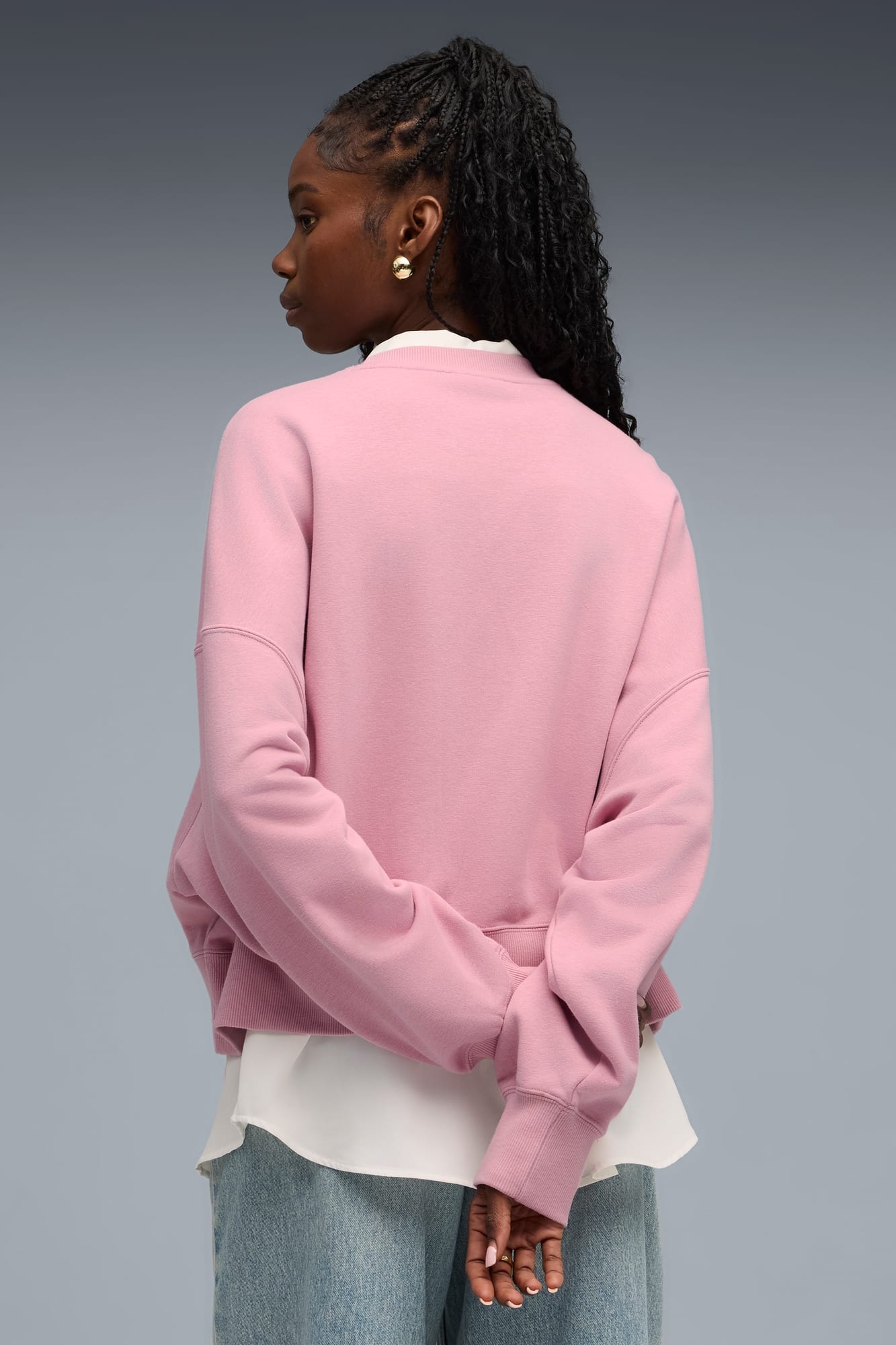 Wardrobe Essentials Women's Oversized Crew Sweatshirt - 4