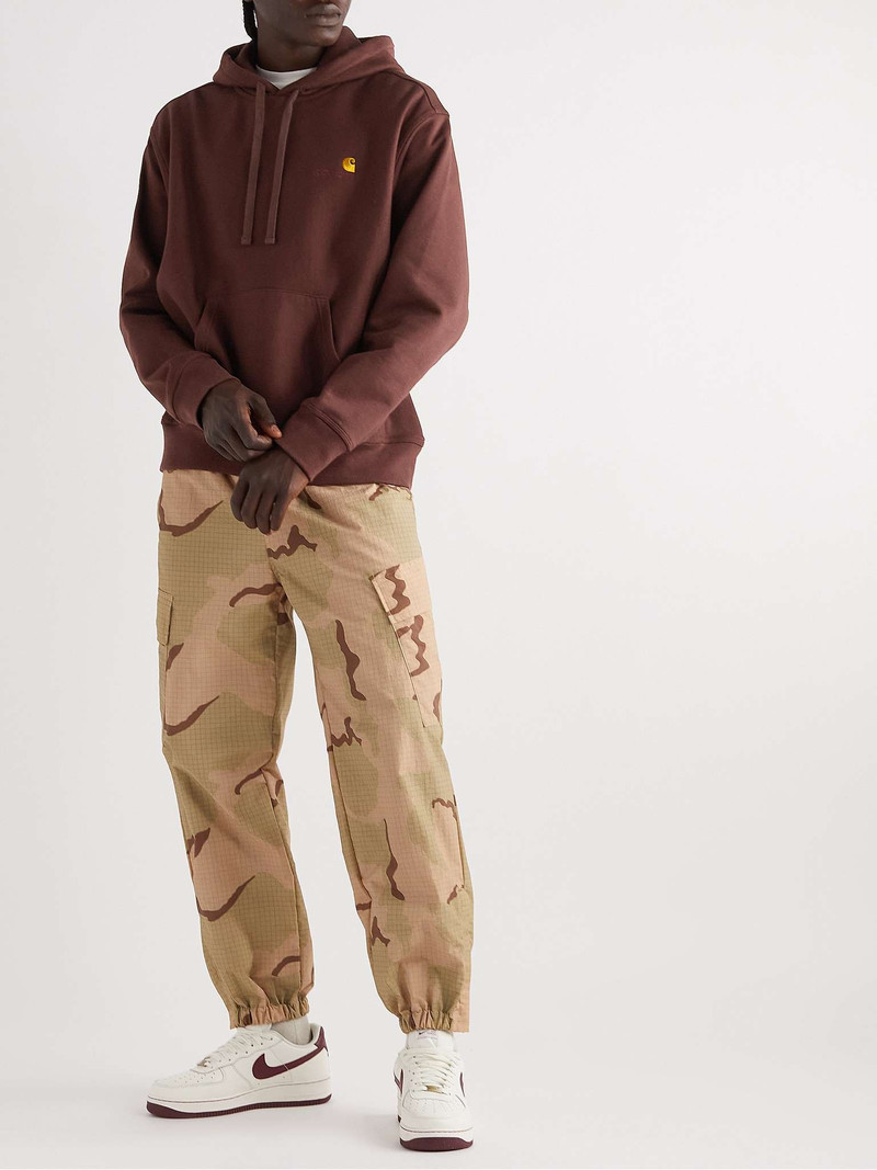 Carhartt American Script Logo-Embroidered Cotton-Blend Jersey Hoodie outlook