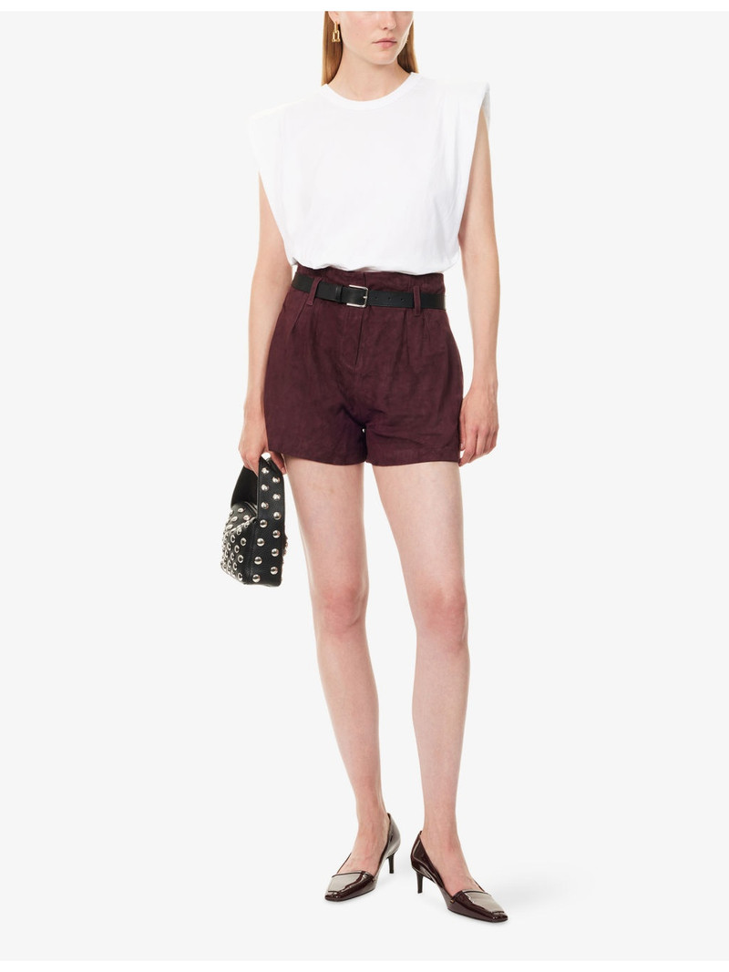 The Frankie Shop Eva Padded-Shoulder Cotton-Jersey Muscle T-Shirt outlook