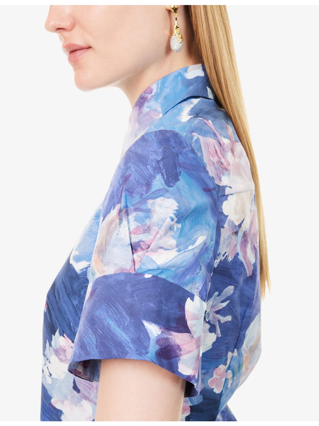 Floral Short-Sleeves Cotton-Poplin Shirt - 5