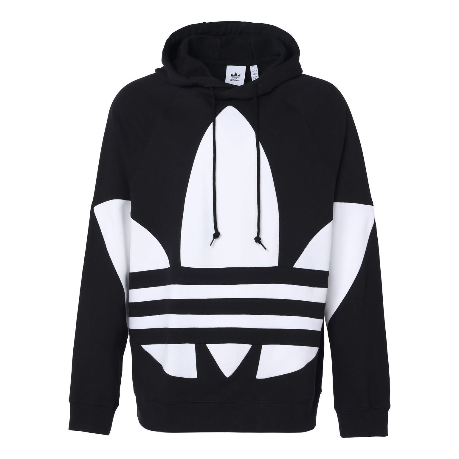 Men's adidas originals Large Logo Drawstring Black Pullover FM9908 - 1