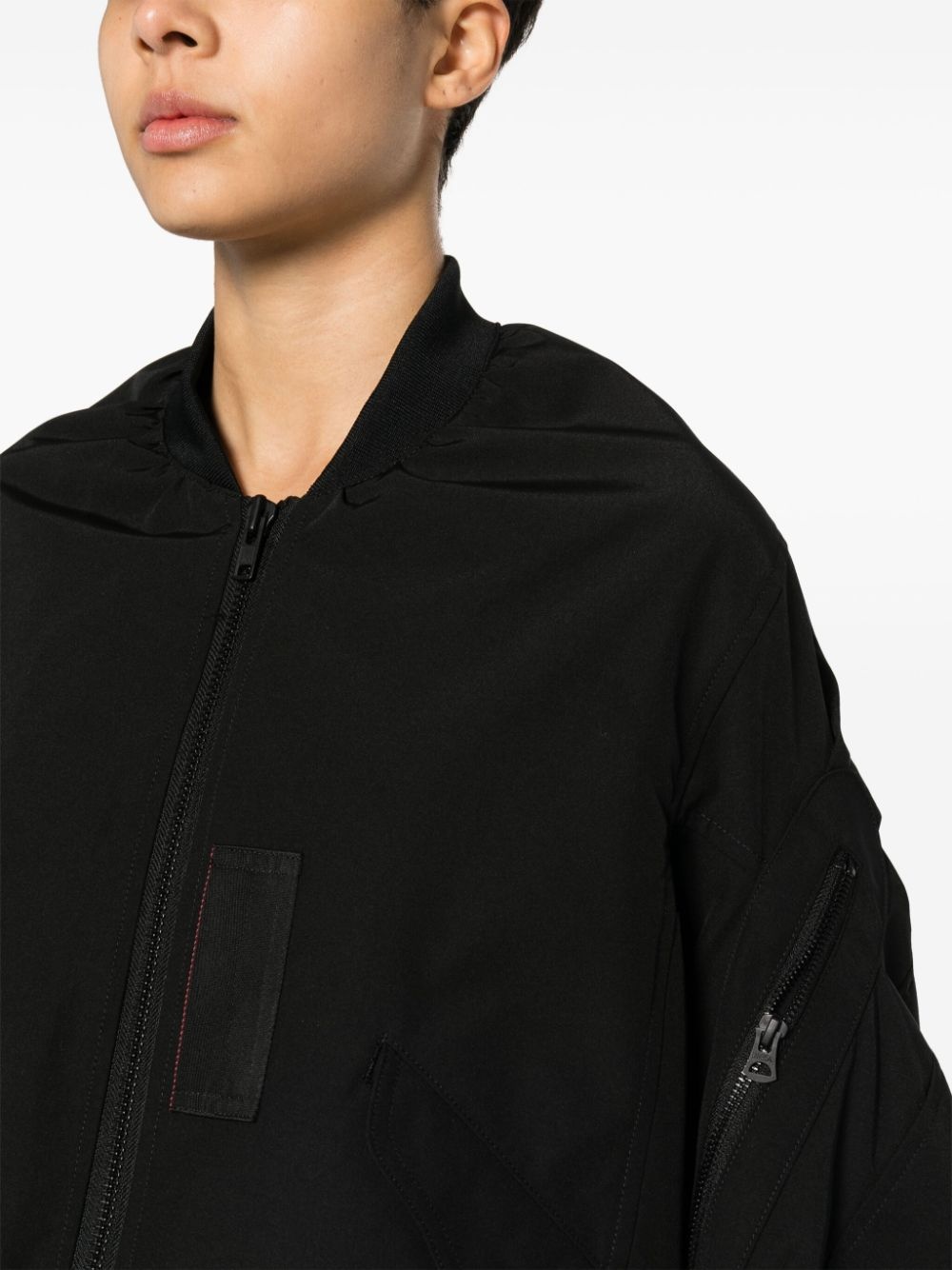 puff-sleeve bomber jacket - 5