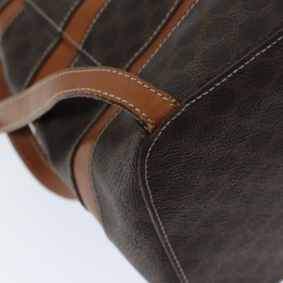 CELINE Macadam Canvas Backpack Pvc Brown - 7