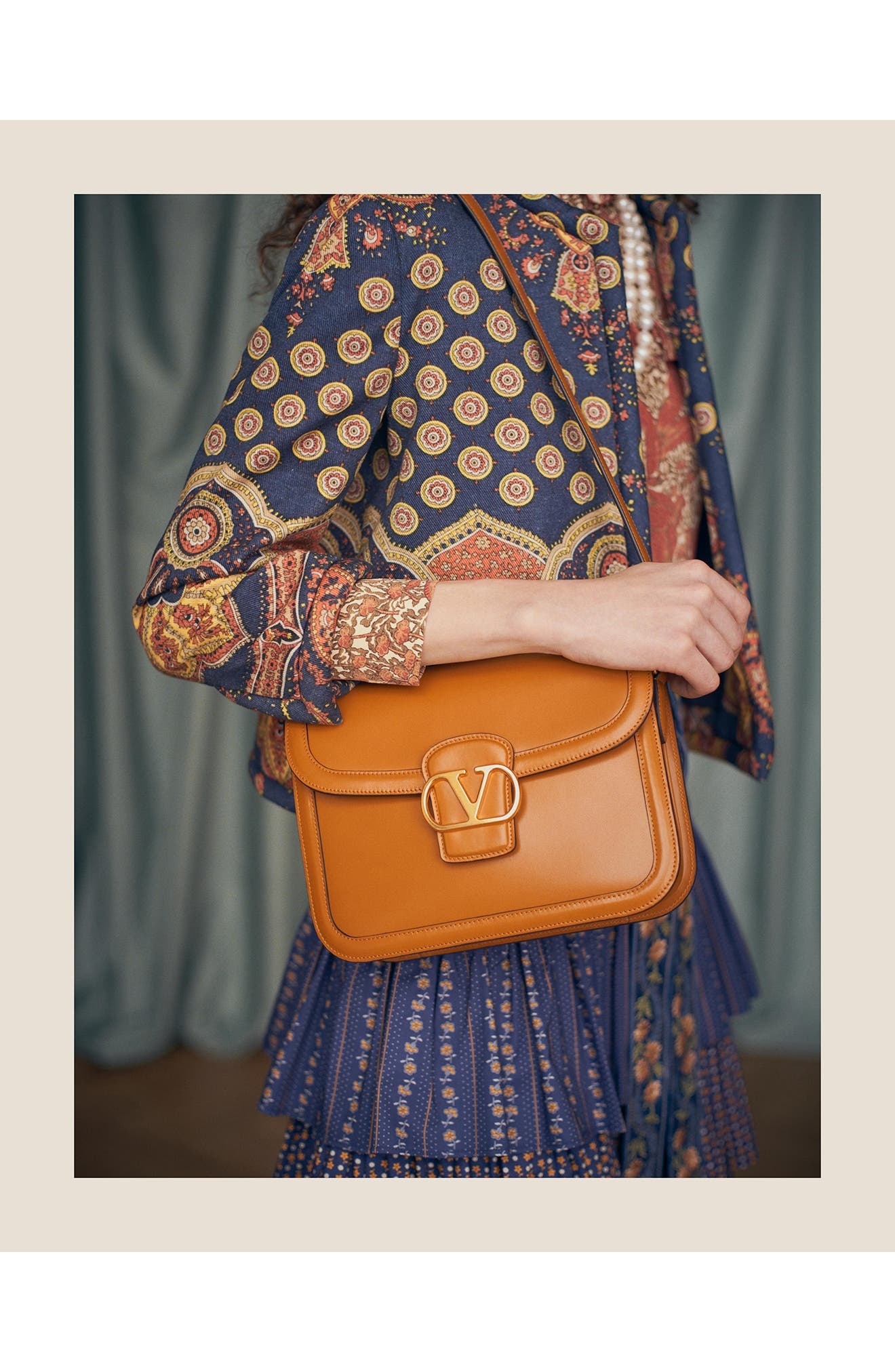 Valentino Garavani 9TO5 Leather Shoulder Bag in Deep Cuir at Nordstrom - 8