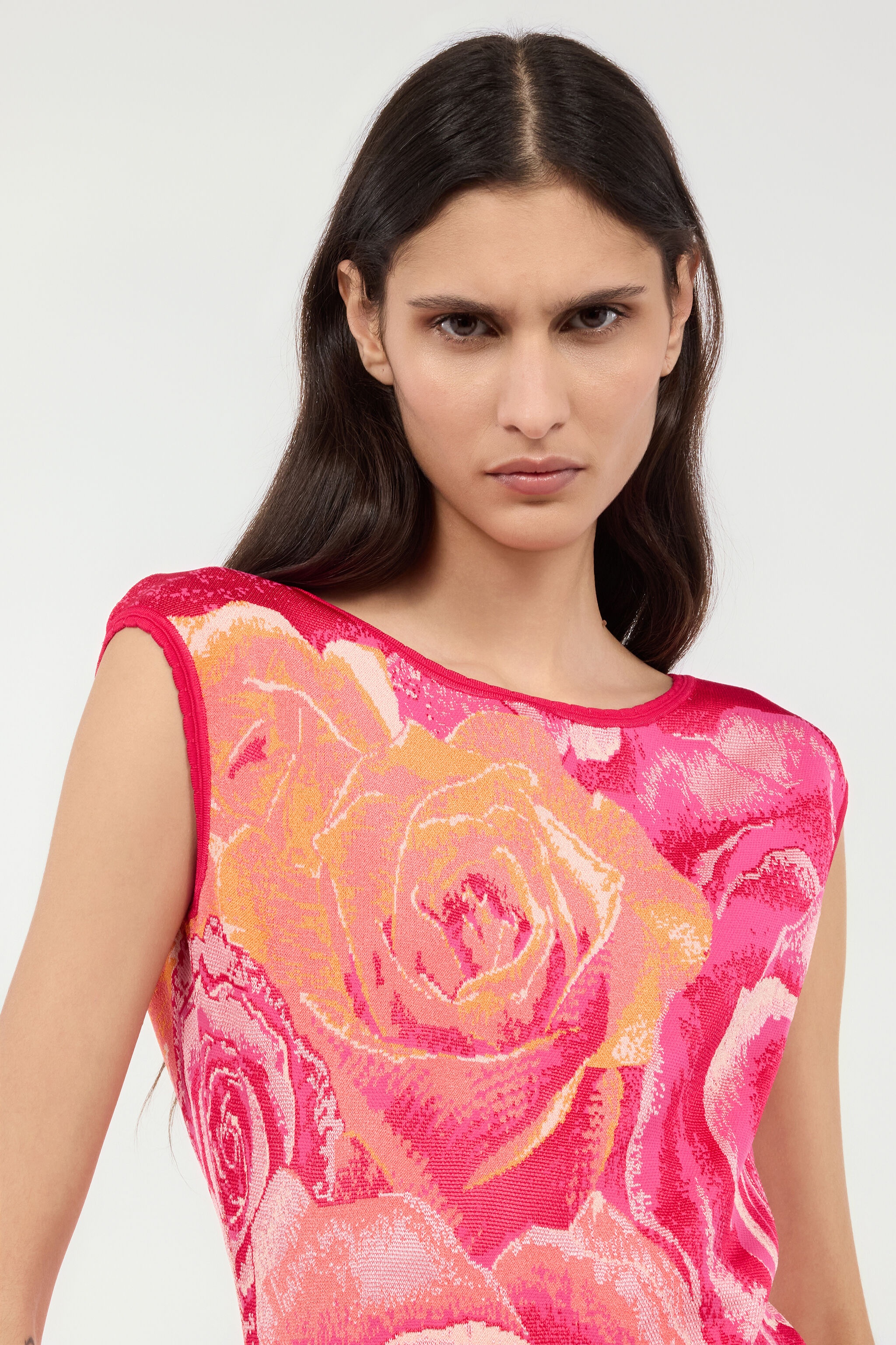 Mini Dress With Garden Rose Print - 6
