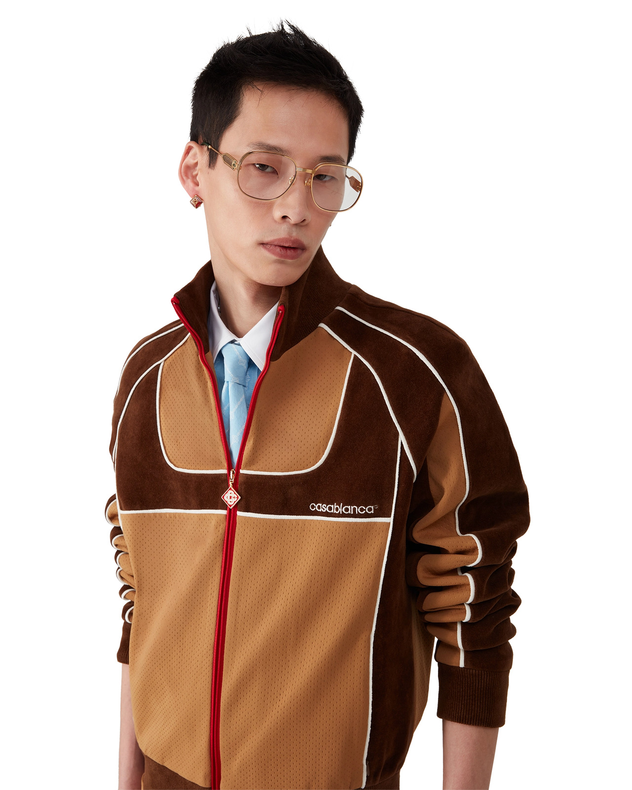 Chenille Panelled Track Jacket | Casablanca Paris - 2