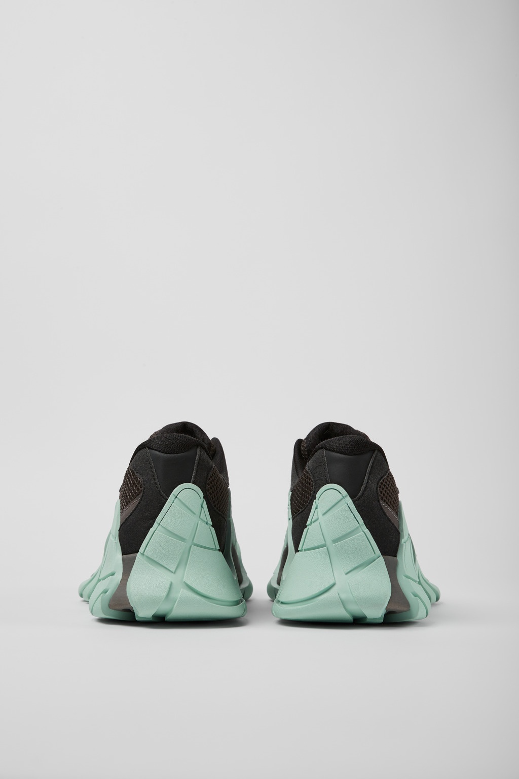 Gray and light green sneakers - 3