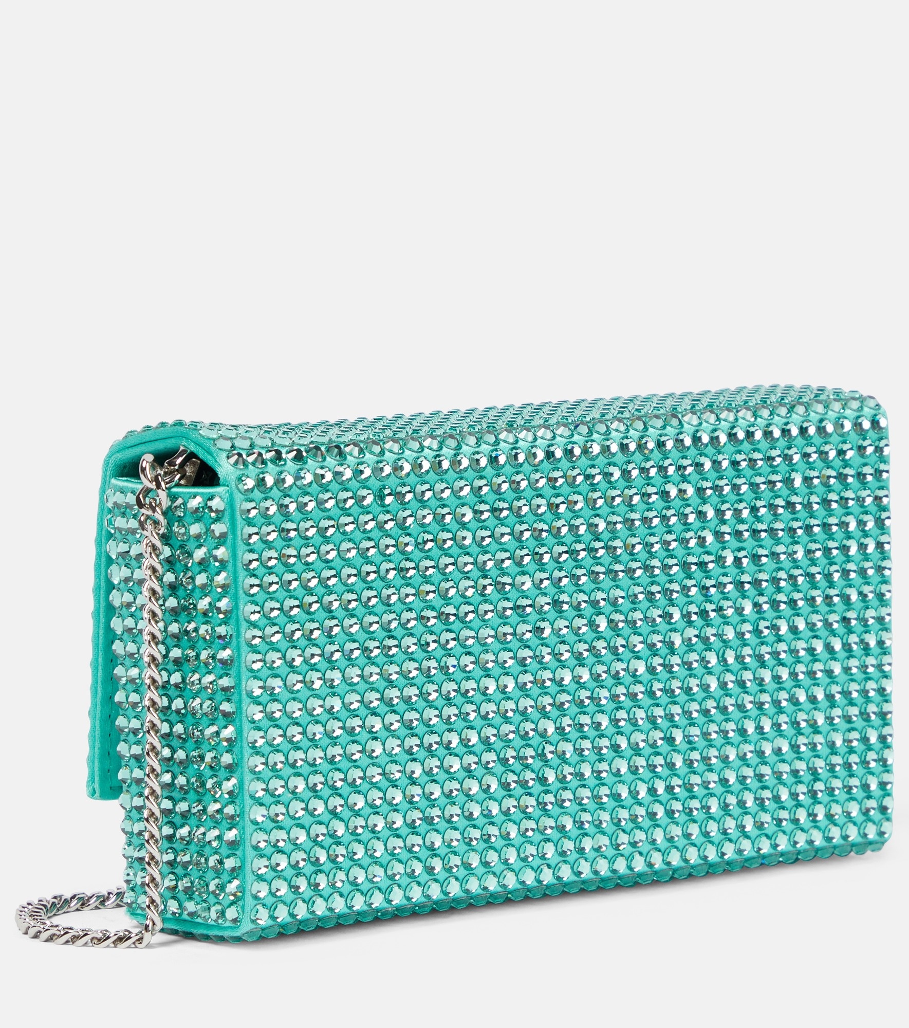 Paloma Micro embellished satin clutch - 4