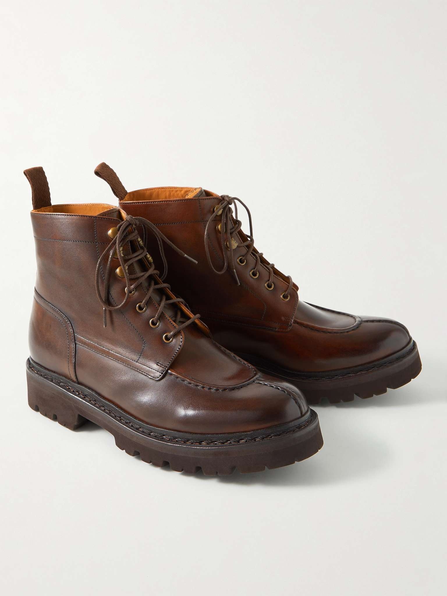 Jonah Burnished-Leather Boots - 4