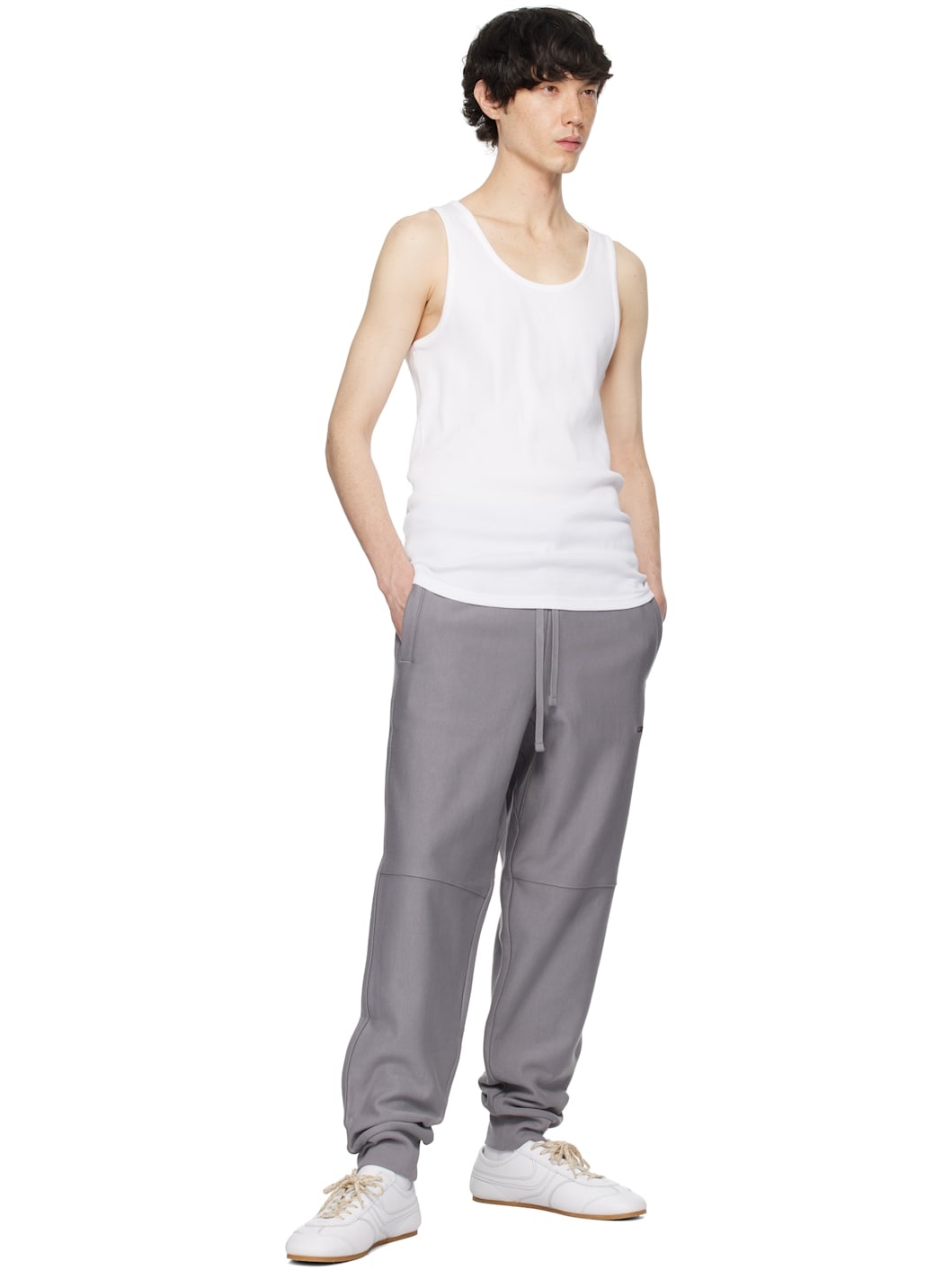 Gray American Script Sweatpants - 5