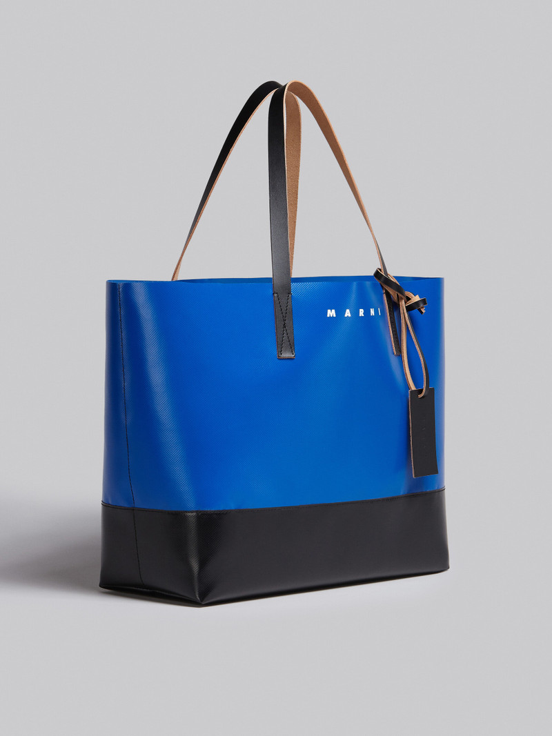 TRIBECA SHOPPING BAG IN BLUE AND BLACK 6