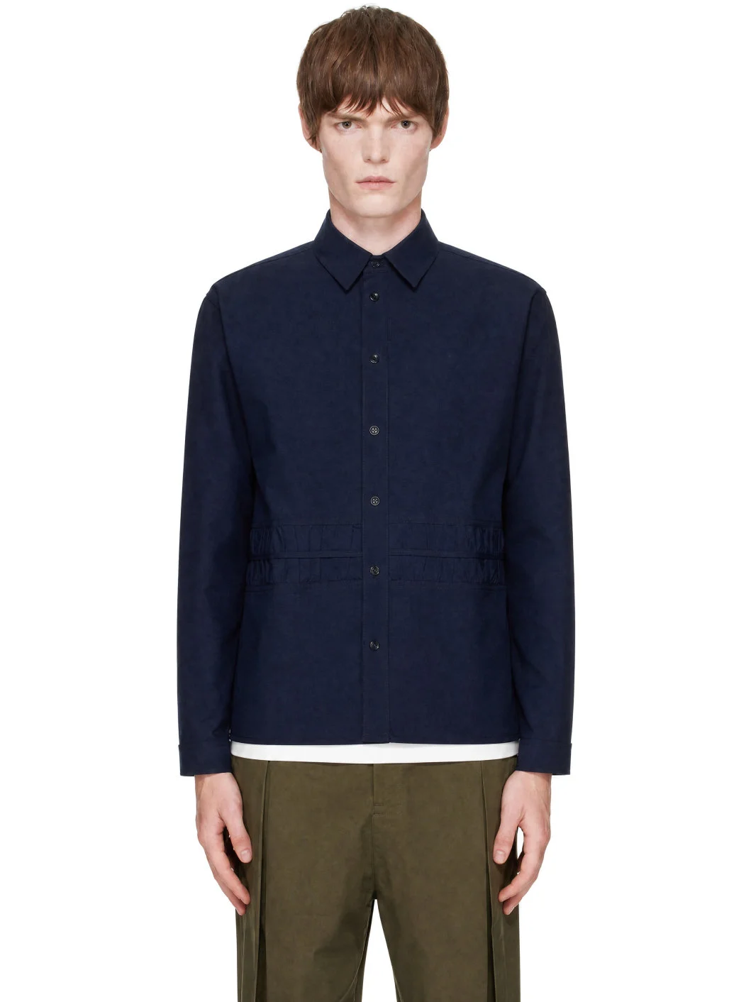Navy Fossil LS Shirt - 1