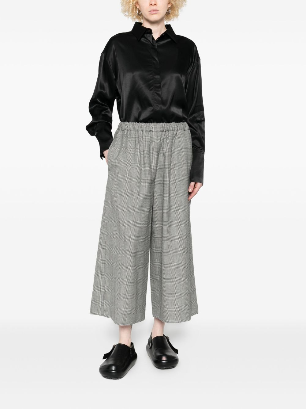 satin curved-hem shirt - 2