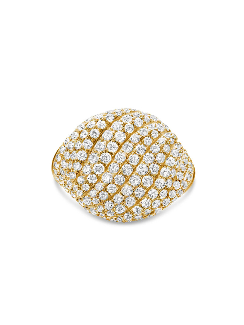Women's Sculpted Cable Pinky Ring in 18K Yellow Gold - Gold 4