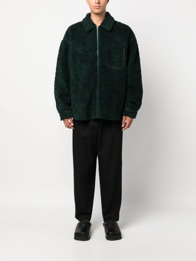 Marni mid-rise tapered-leg cotton trousers outlook