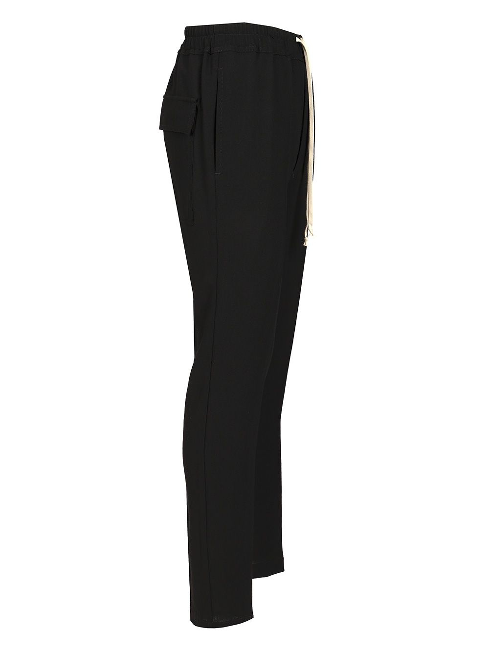 Drawstring Slim Long Trousers Black - 3