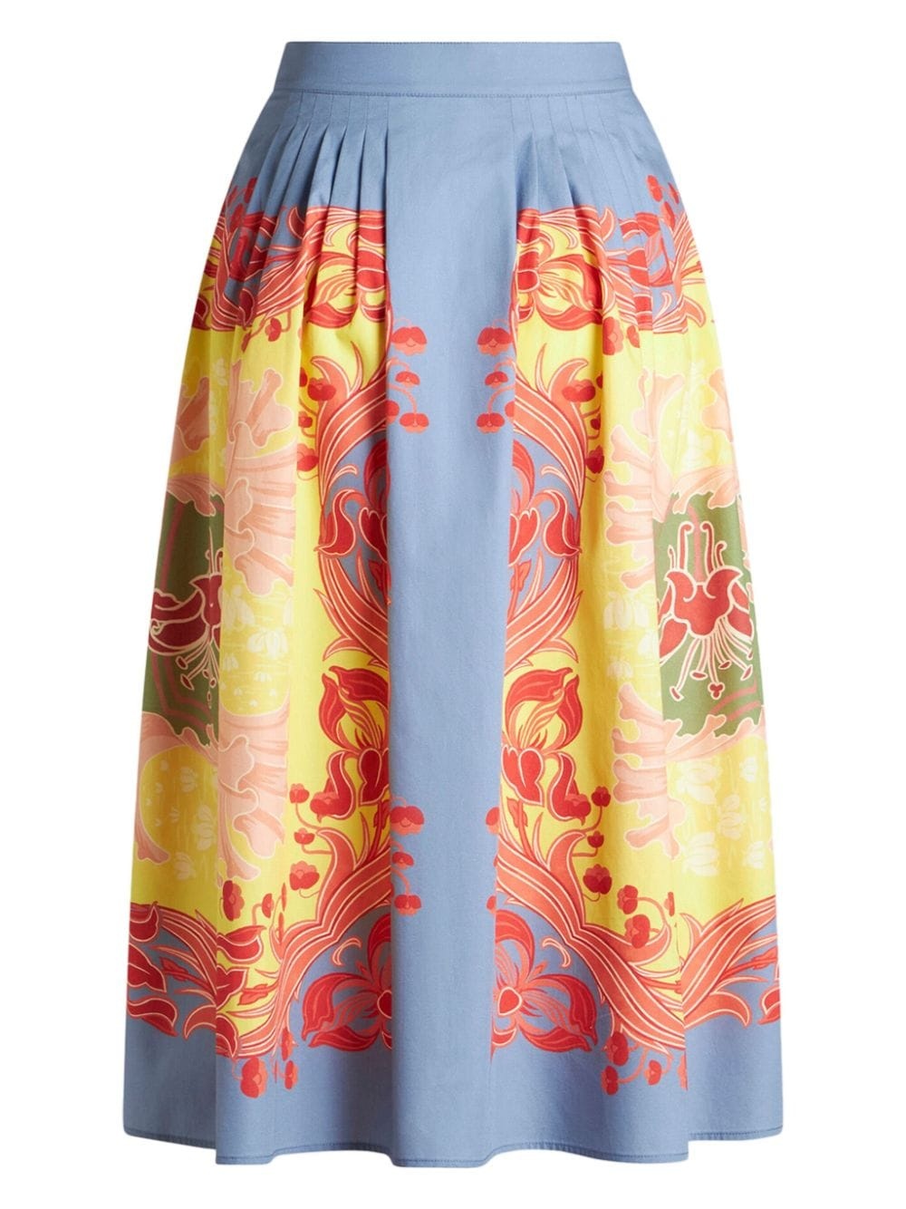 pleated button-down midi skirt - 6