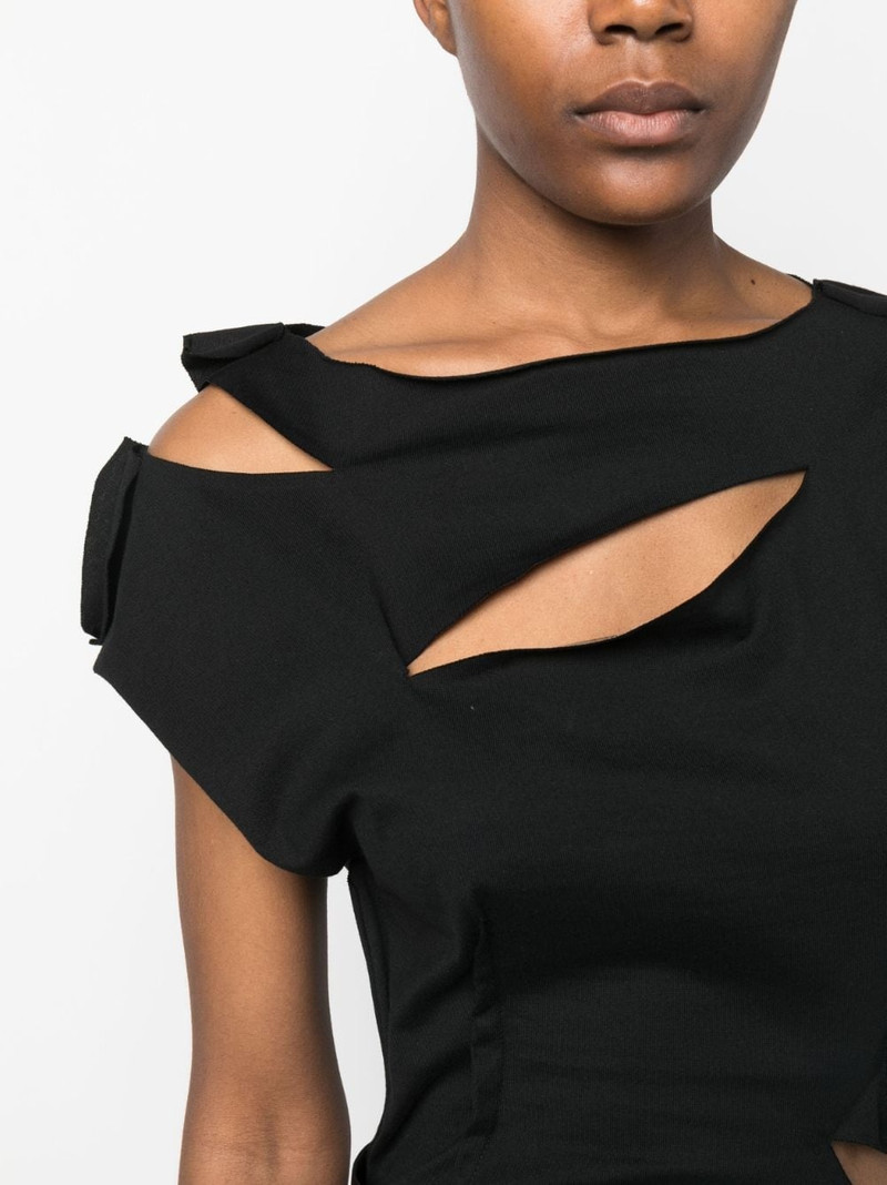 cut-out cotton T-shirt 5