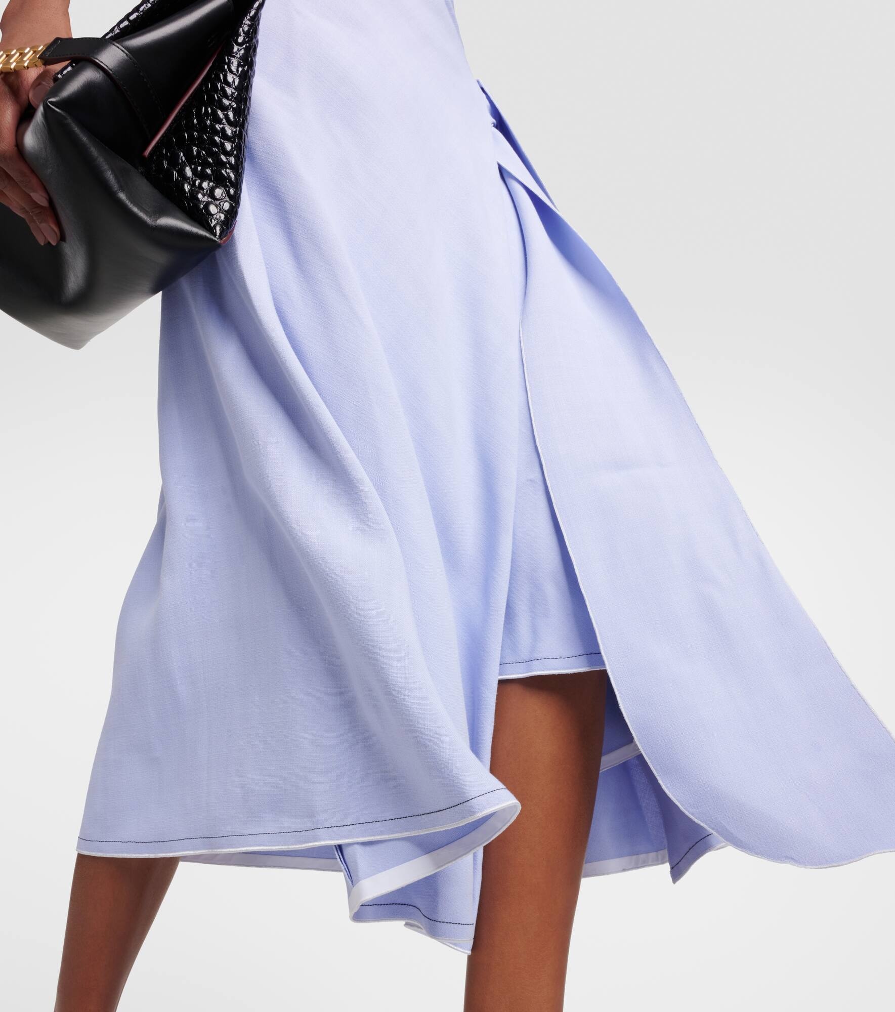 Asymmetric tie-dyed maxi skirt - 5