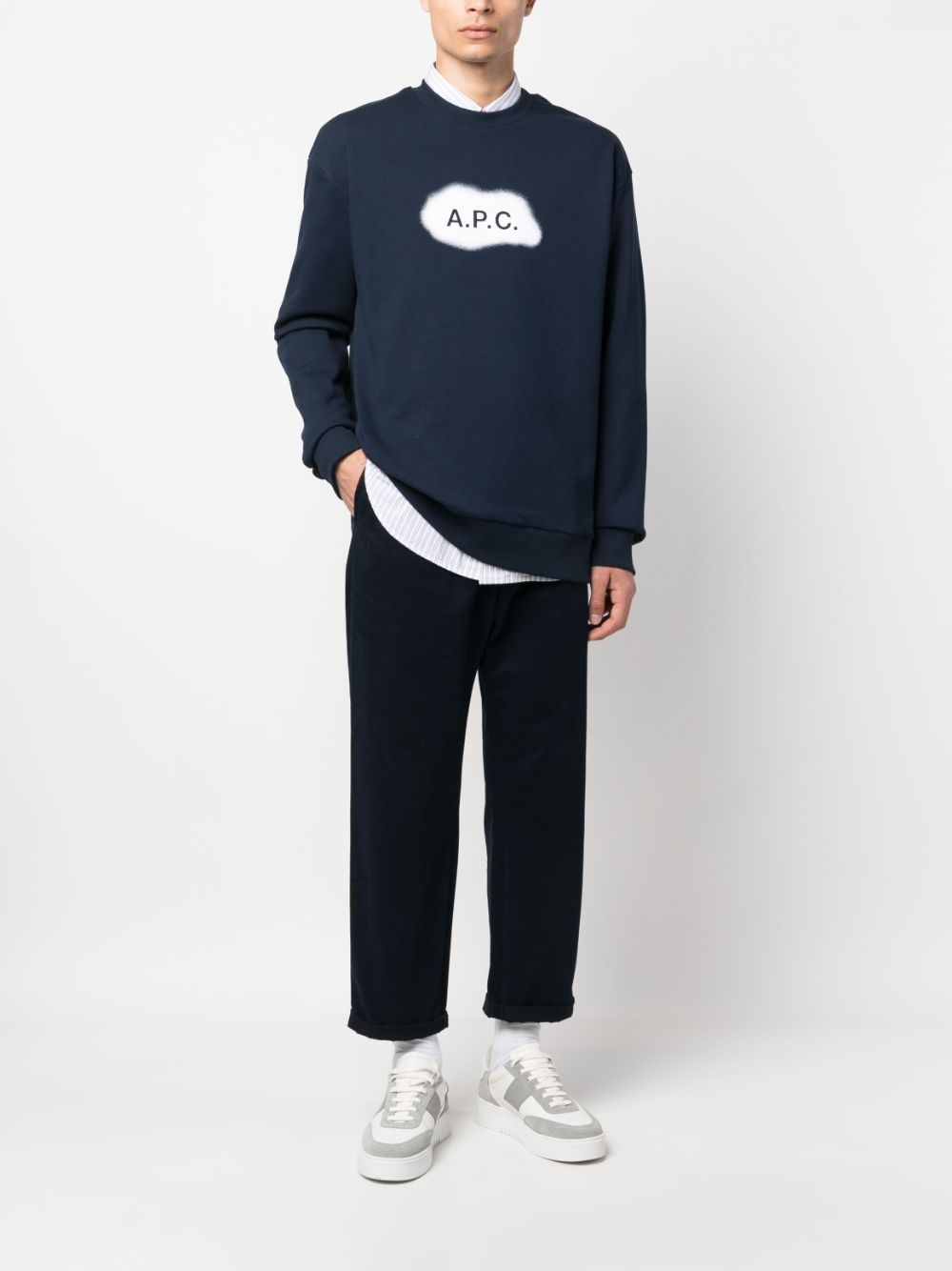 logo-print cotton sweatshirt - 2