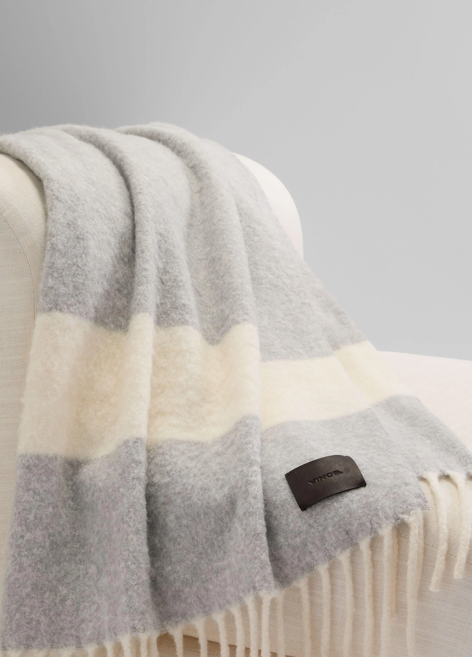 Brushed Alpaca-Blend Throw - 1