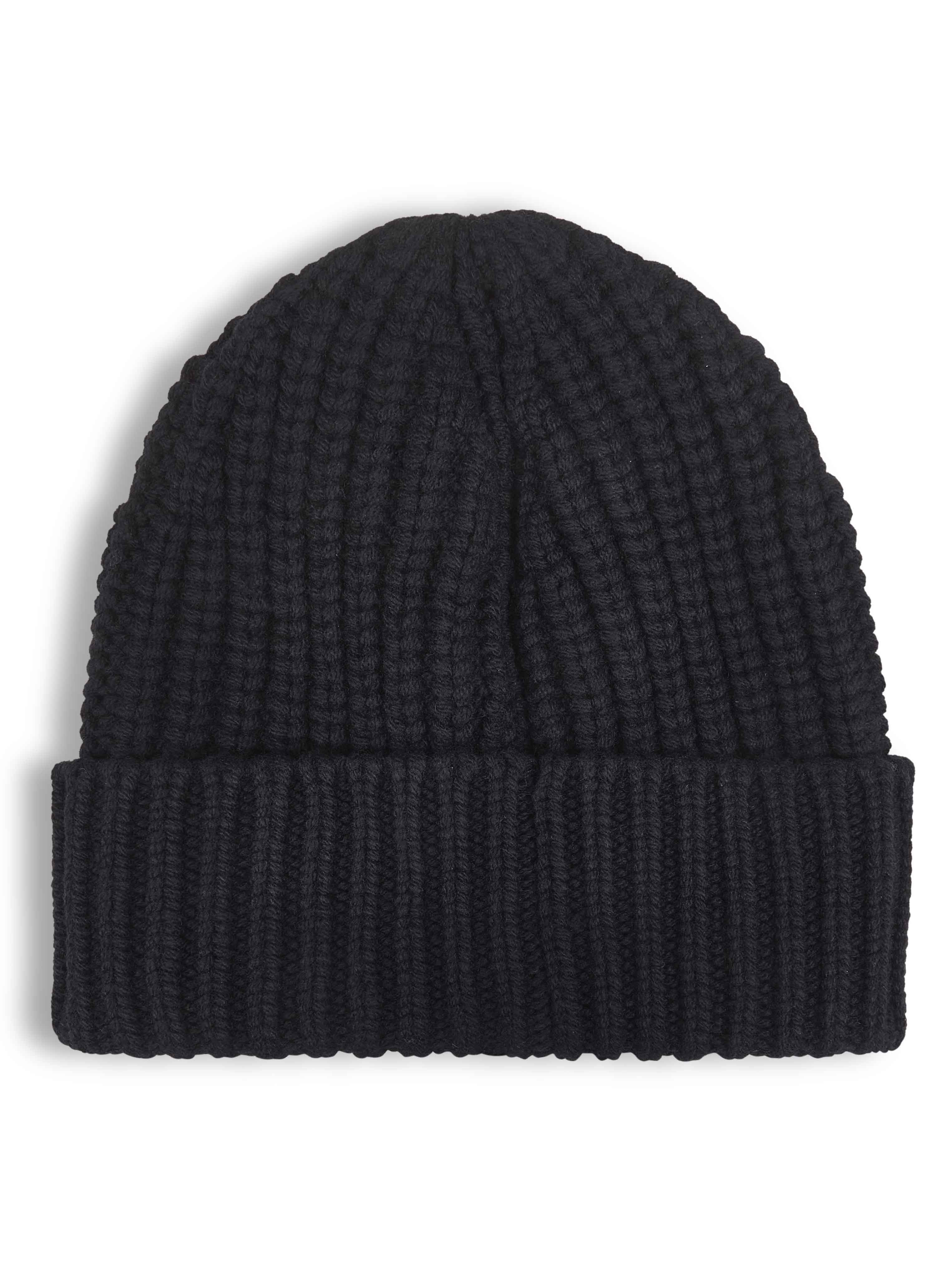 Black wool and cashmere beanie - 2