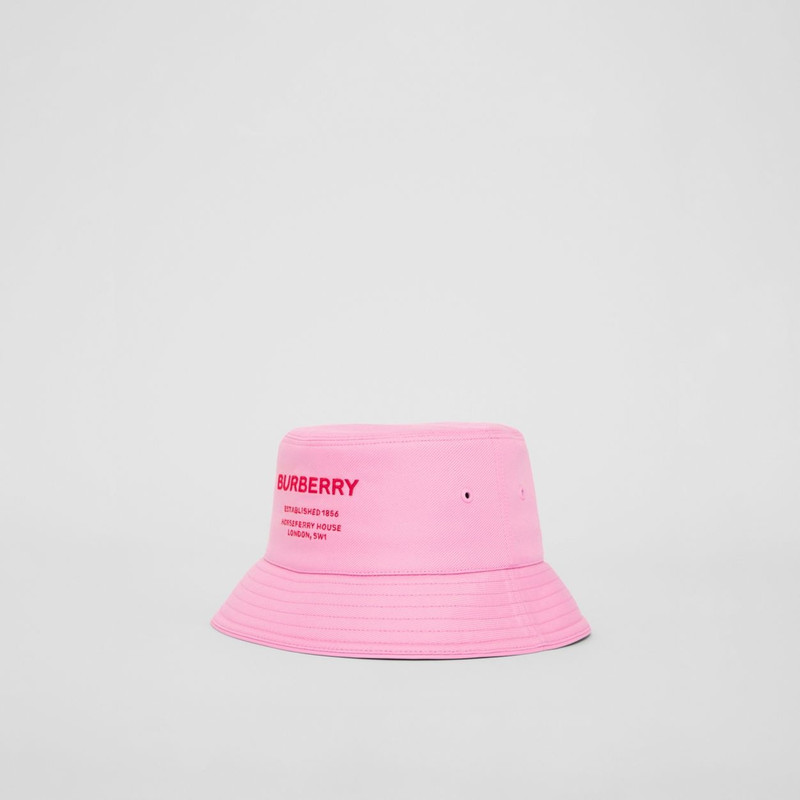 Horseferry Motif Cotton Bucket Hat 5