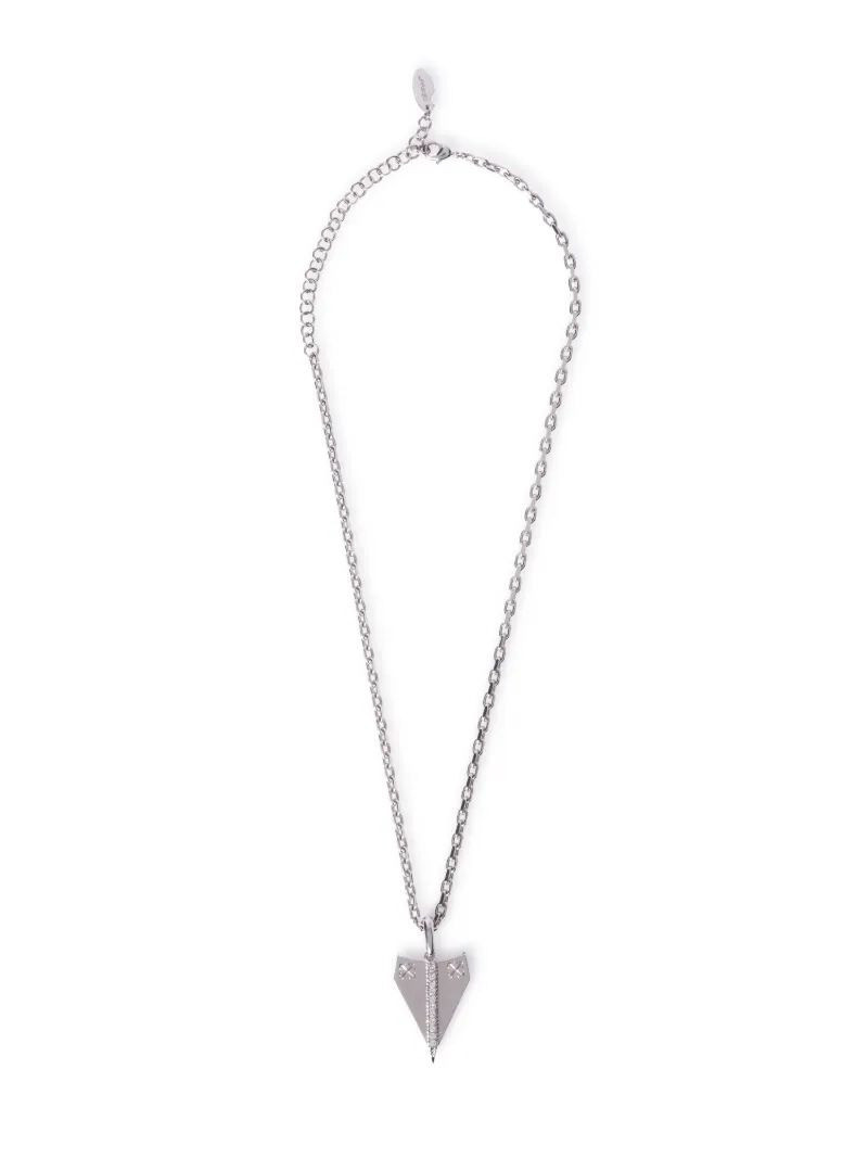 Silver Paper Plane Necklace 1