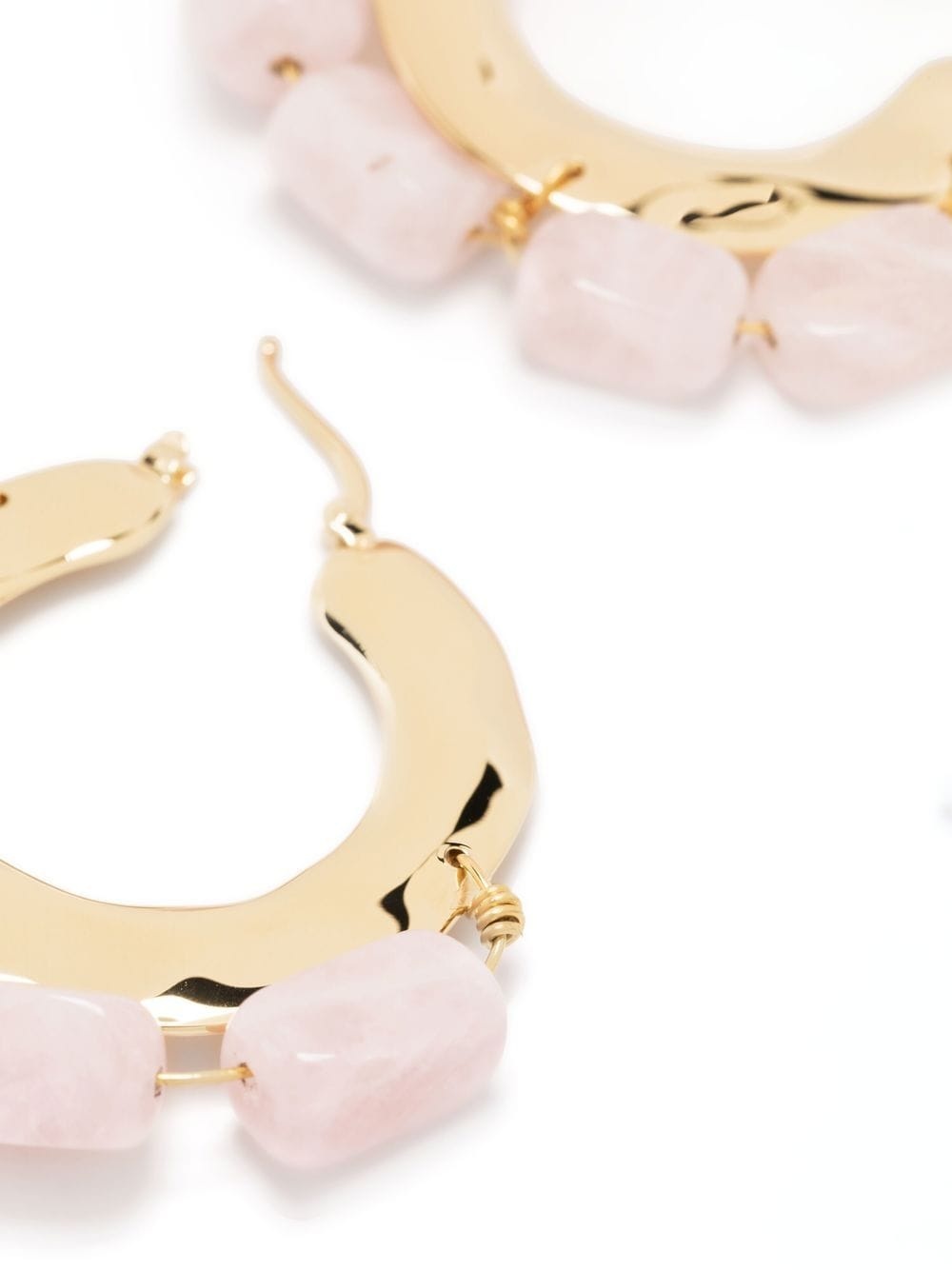 crystal-embellished hoop earrings - 3