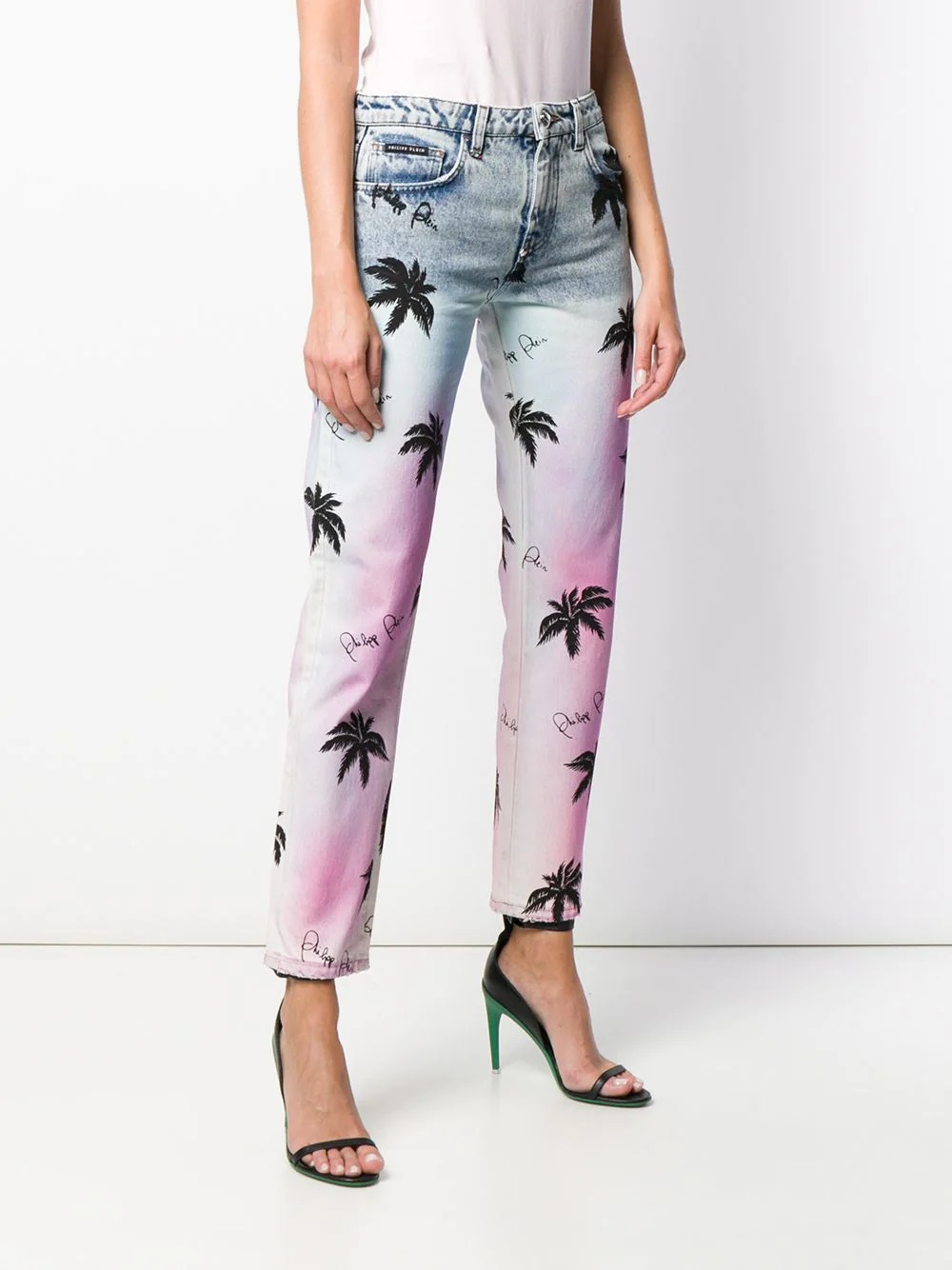 printed boyfriend jeans - 3