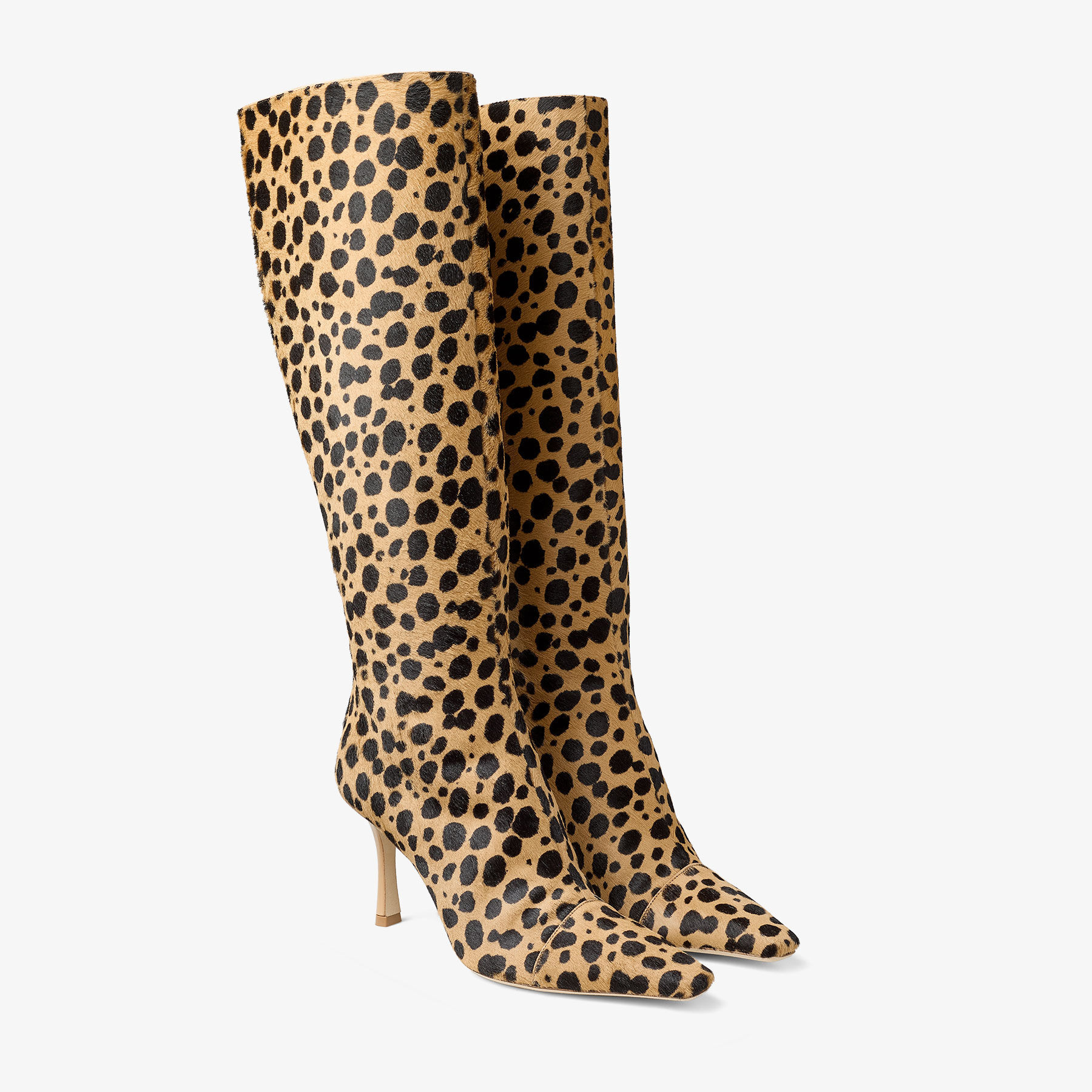 Gloria Knee High Boot 85
Natural Cheetah Print Pony Leather Knee High Boots - 2
