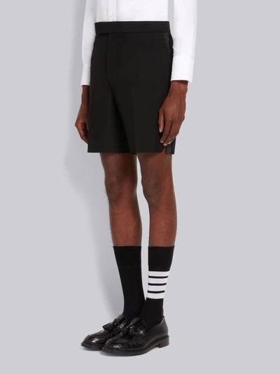 Thom Browne Black 3-Ply Wool Mohair Tipping Low Rise Drop Crotch Short outlook