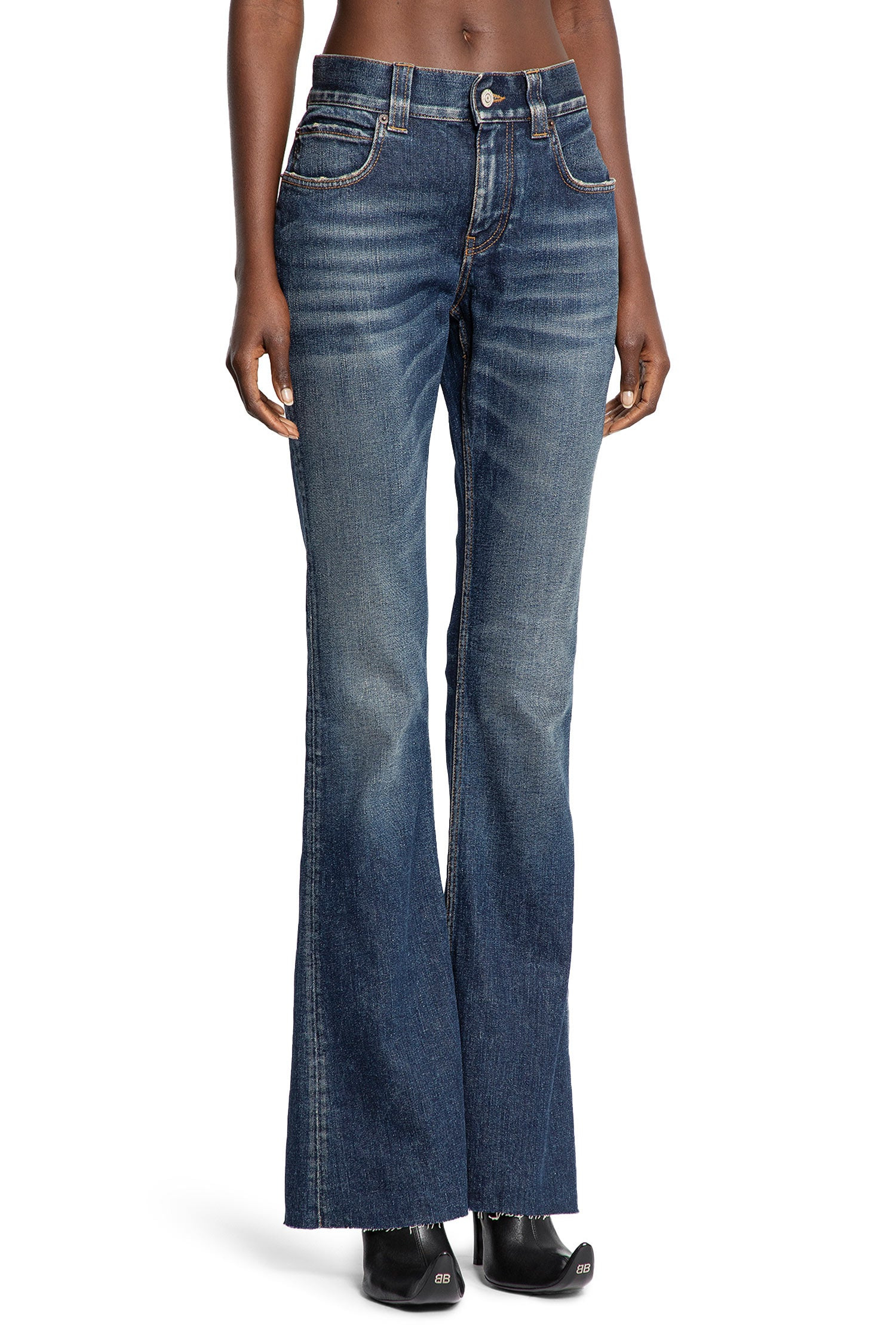 Slim-Fit-Bootcut-Pants-In-Cotton-Denim - 2