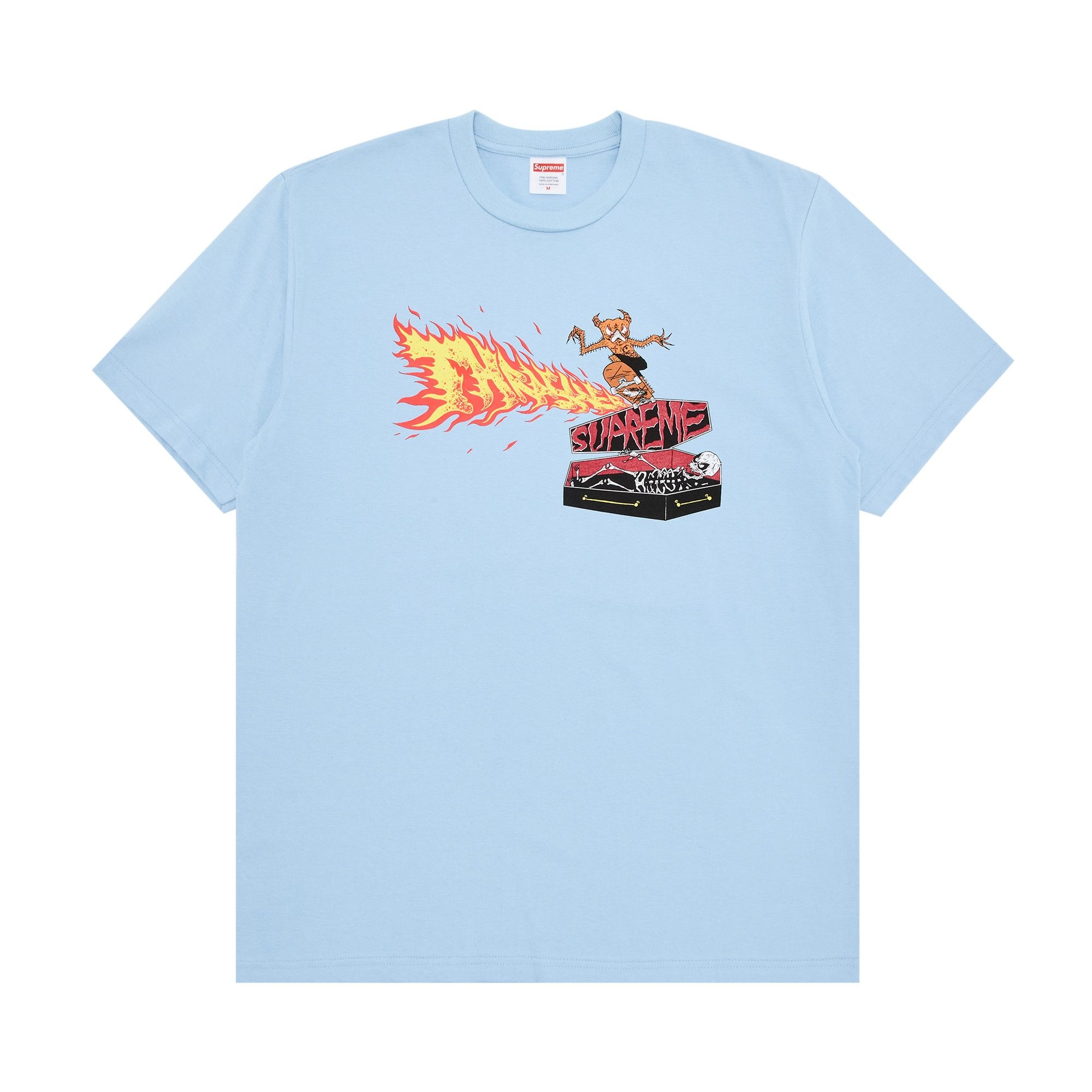 Supreme x Thrasher Back Tail Tee 'Powder Blue' - 1